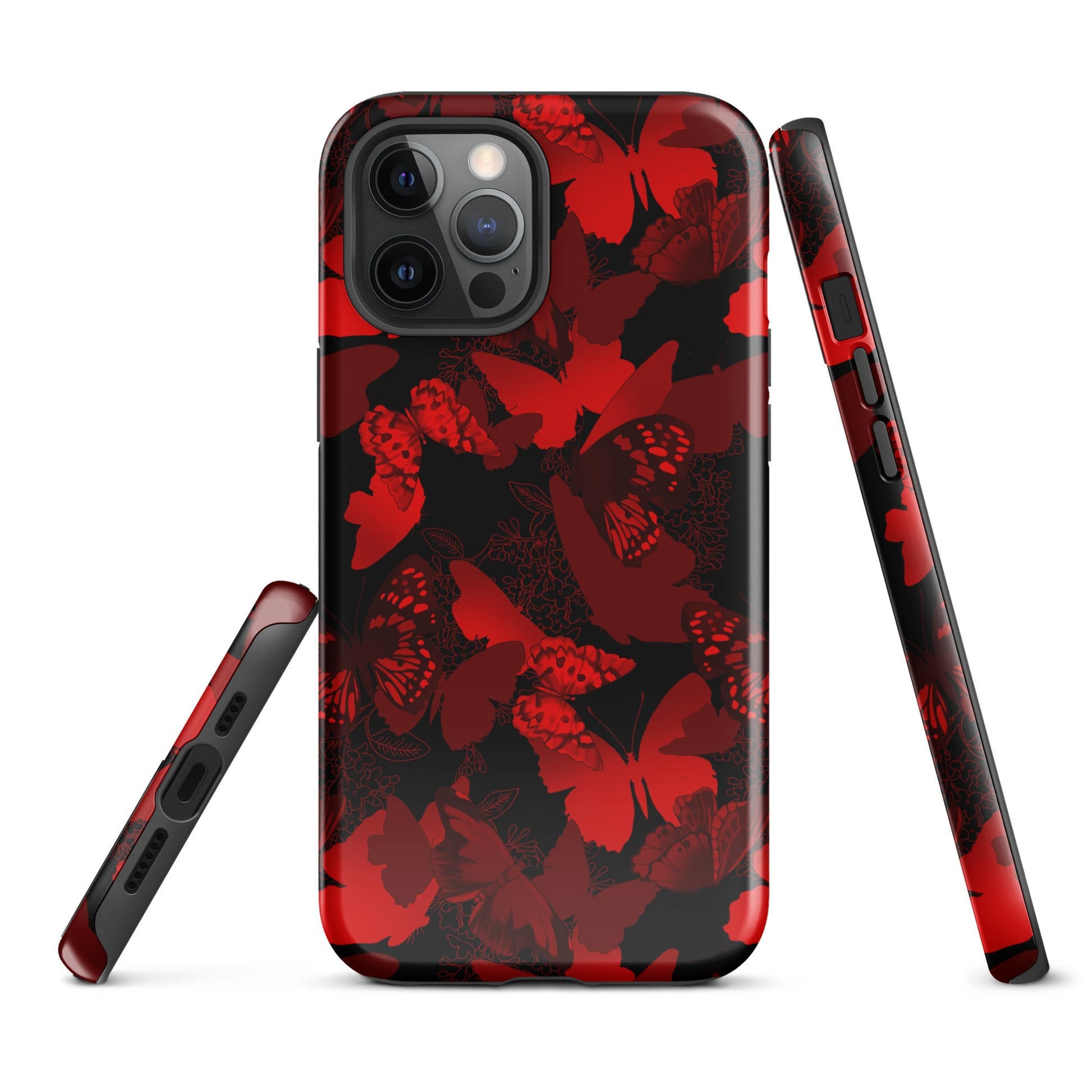 Stylishly safeguard your phone with the Butterfly iPhone® Tough Case, featuring a vibrant butterfly design.