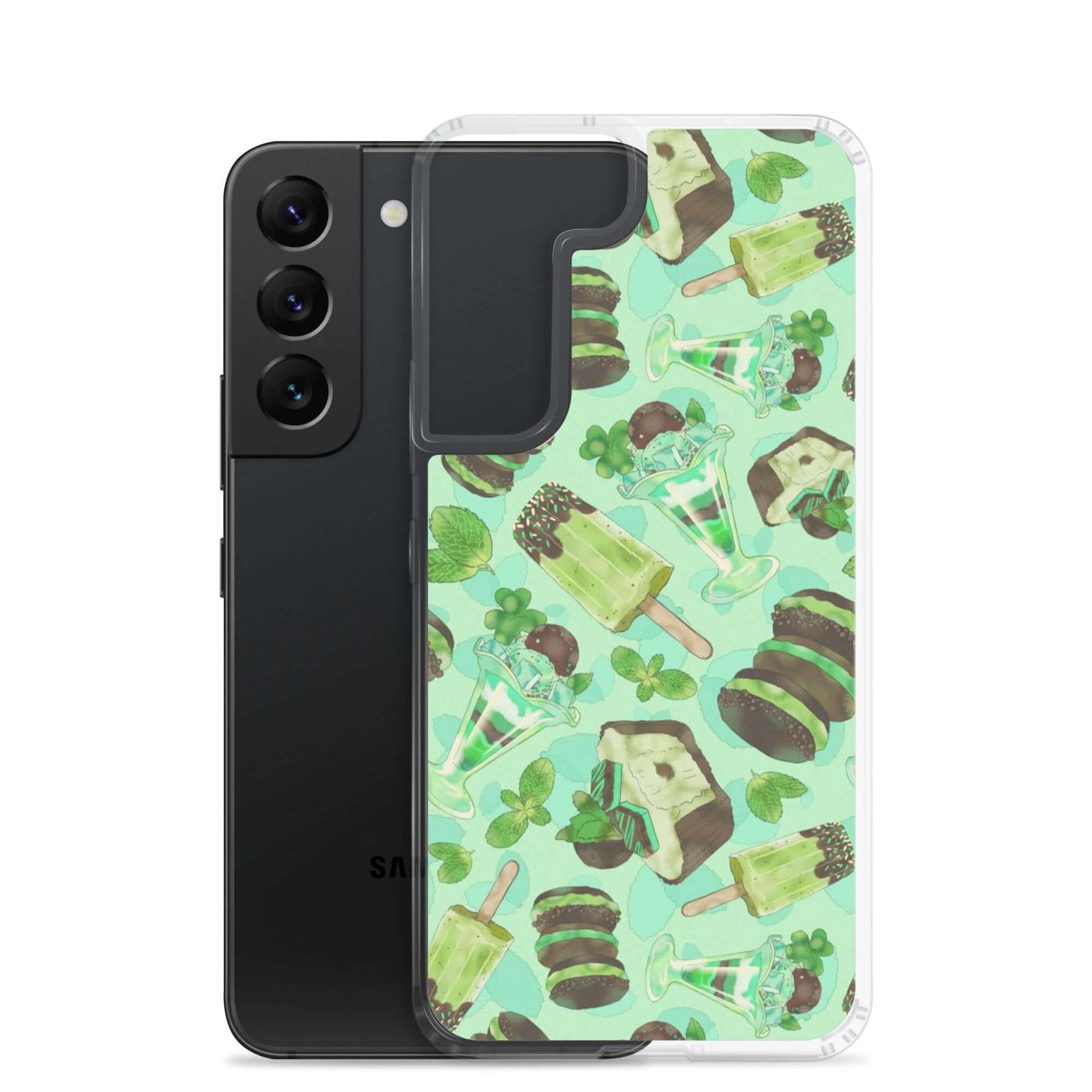 Choco Mint Samsung® Clear Case features vibrant designs that protect your phone while brightening your day.