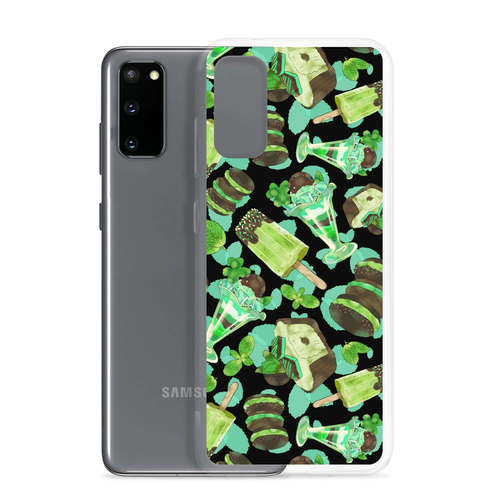 Bright and cheerful Choco Mint Samsung® Clear Case, designed to protect your phone while adding a fun, refreshing style.