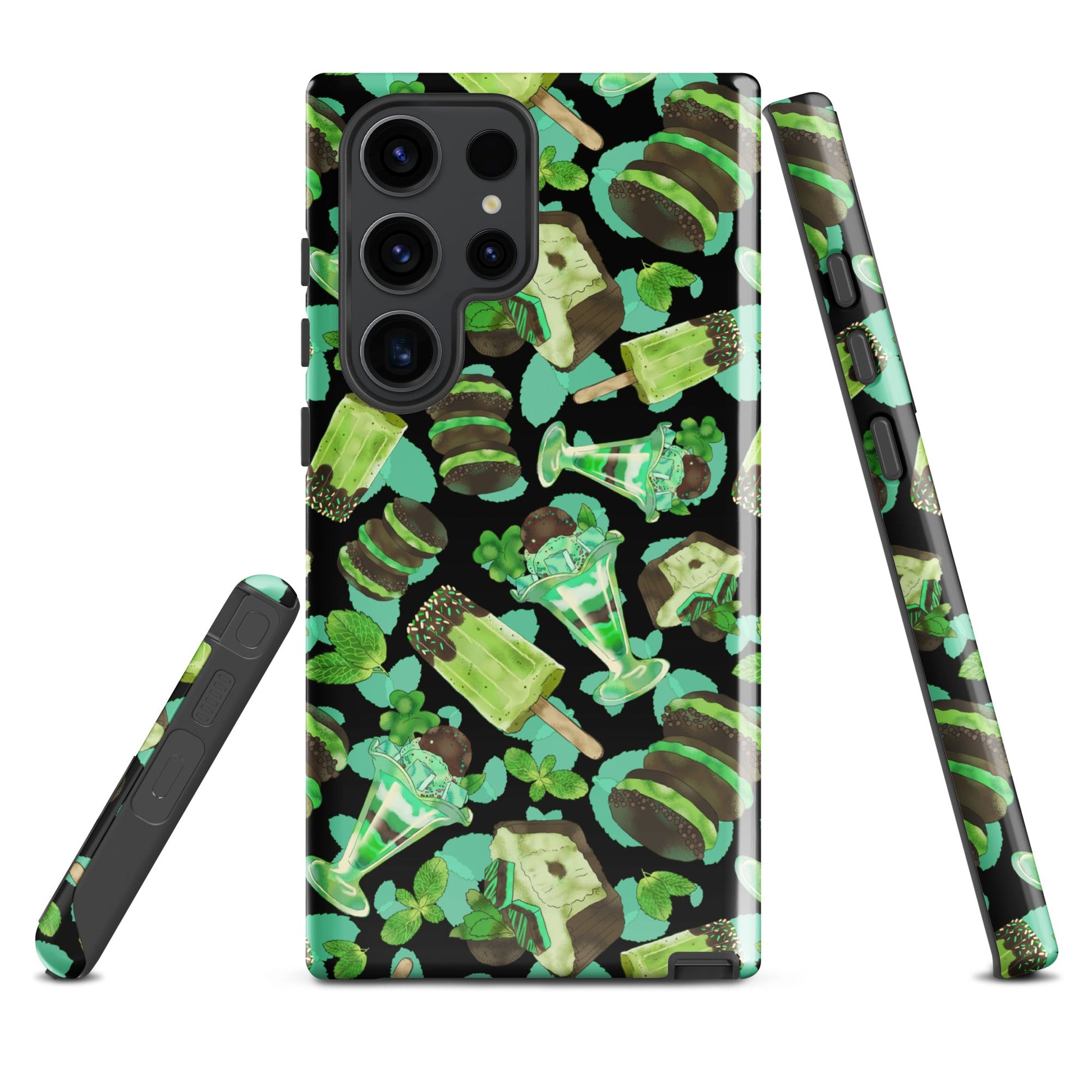 Stylish Choco Mint Samsung® Tough Case featuring vibrant designs, ensuring your phone is safe and stylish.