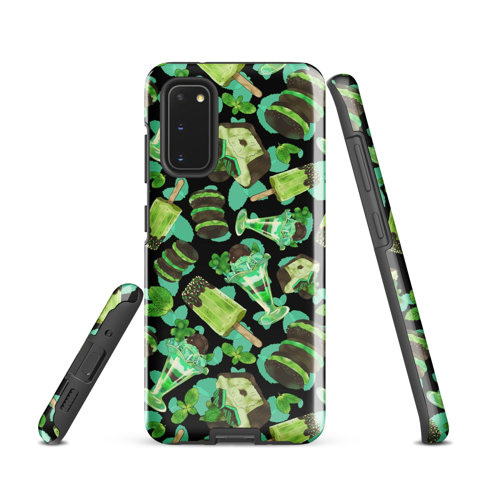 Choco Mint Samsung® Tough Case features a vibrant design, offering protection with style for your device.