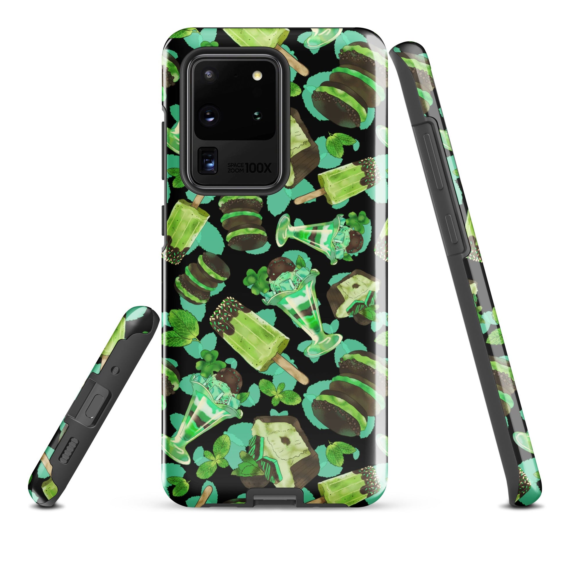 Stylish Choco Mint Samsung® Tough Case featuring a vibrant design, ensuring protection and a unique look for your phone.