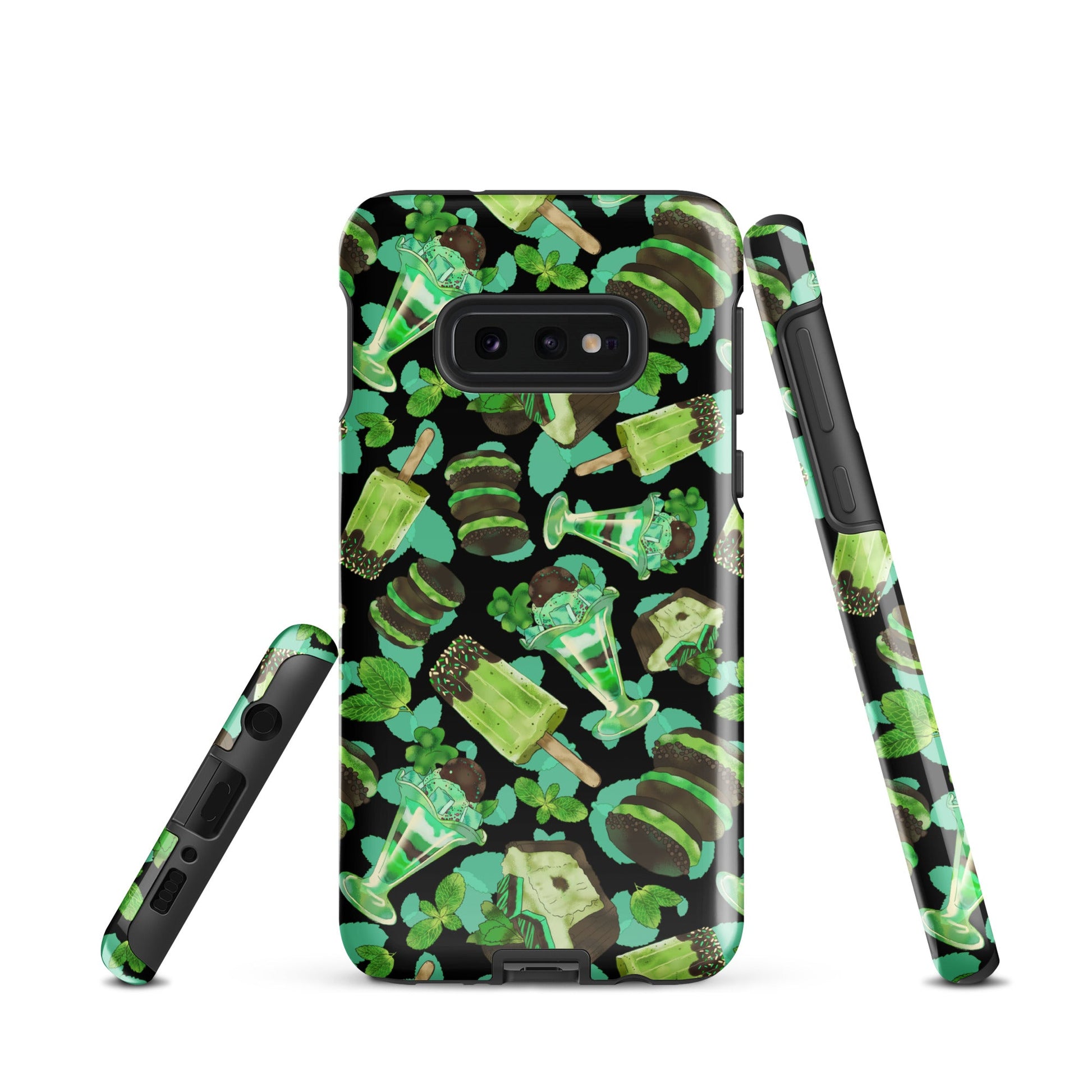 Choco Mint Samsung® Tough Case featuring a fun mint-themed design, offering durable protection for your phone.