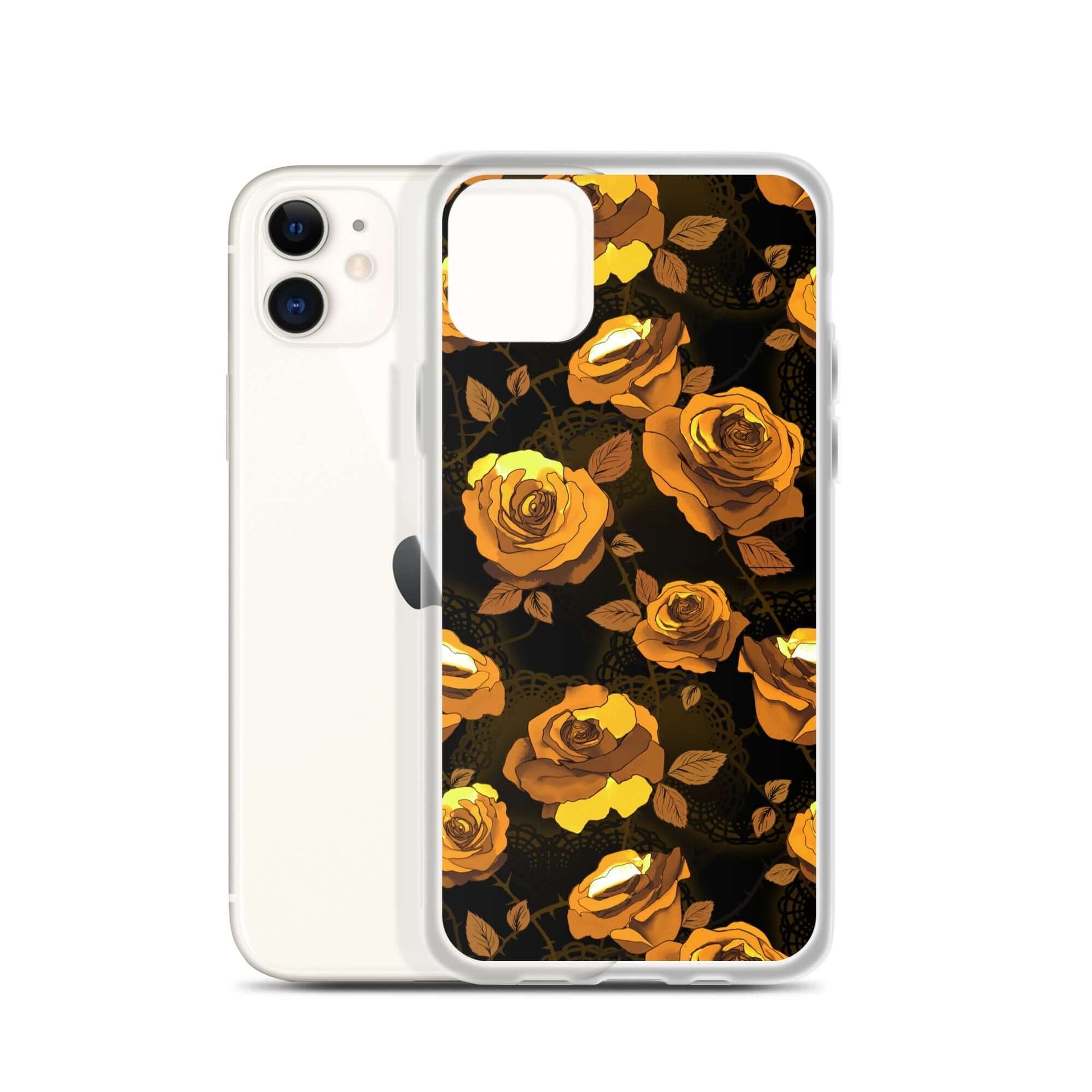 Sleek Enchanted Rose iPhone® Clear Case offers protection from dust and scratches with a stylish floral design.