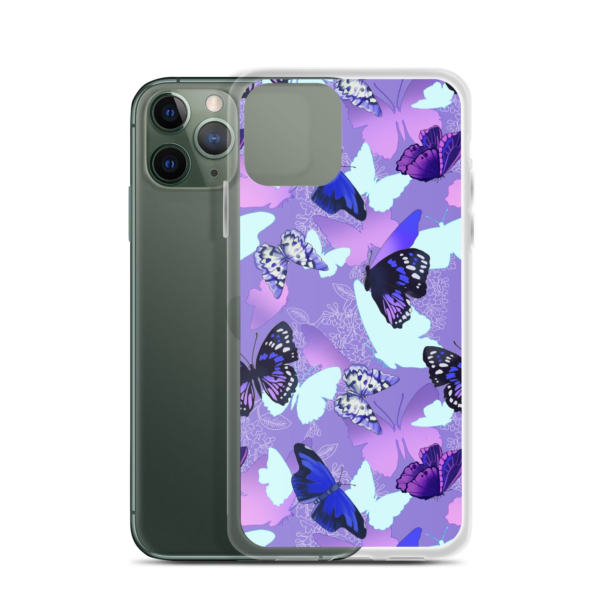 Stylish Butterfly iPhone® Clear Case offers protection against scratches and dirt with a flexible design.