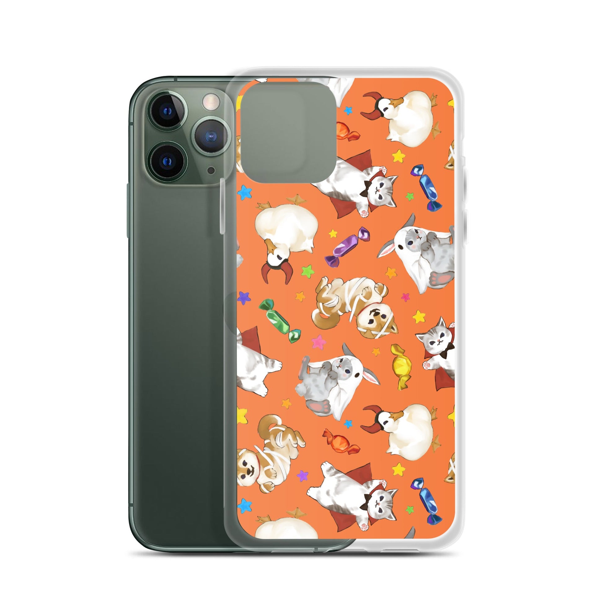 Sleek Trick or Treaters iPhone® Clear Case offers scratch protection with flexible sides for easy access and style.