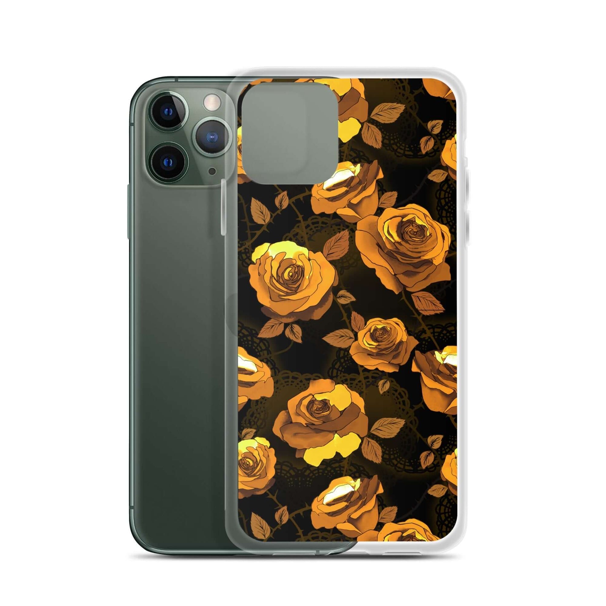 Sleek Enchanted Rose iPhone® Clear Case offers protection with a stylish floral design and easy access to ports.