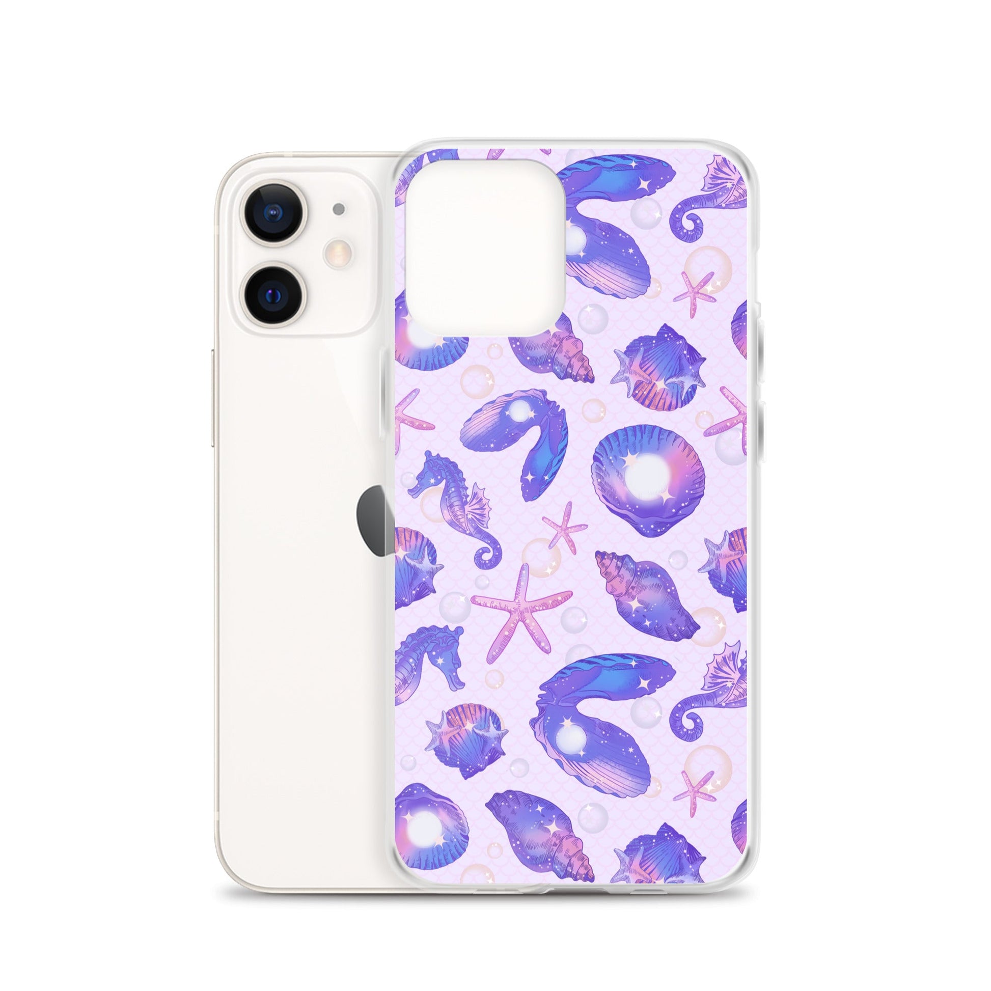 Stylish Sea Princess iPhone® Clear Case features a vibrant design, offering protection from scratches and dirt.