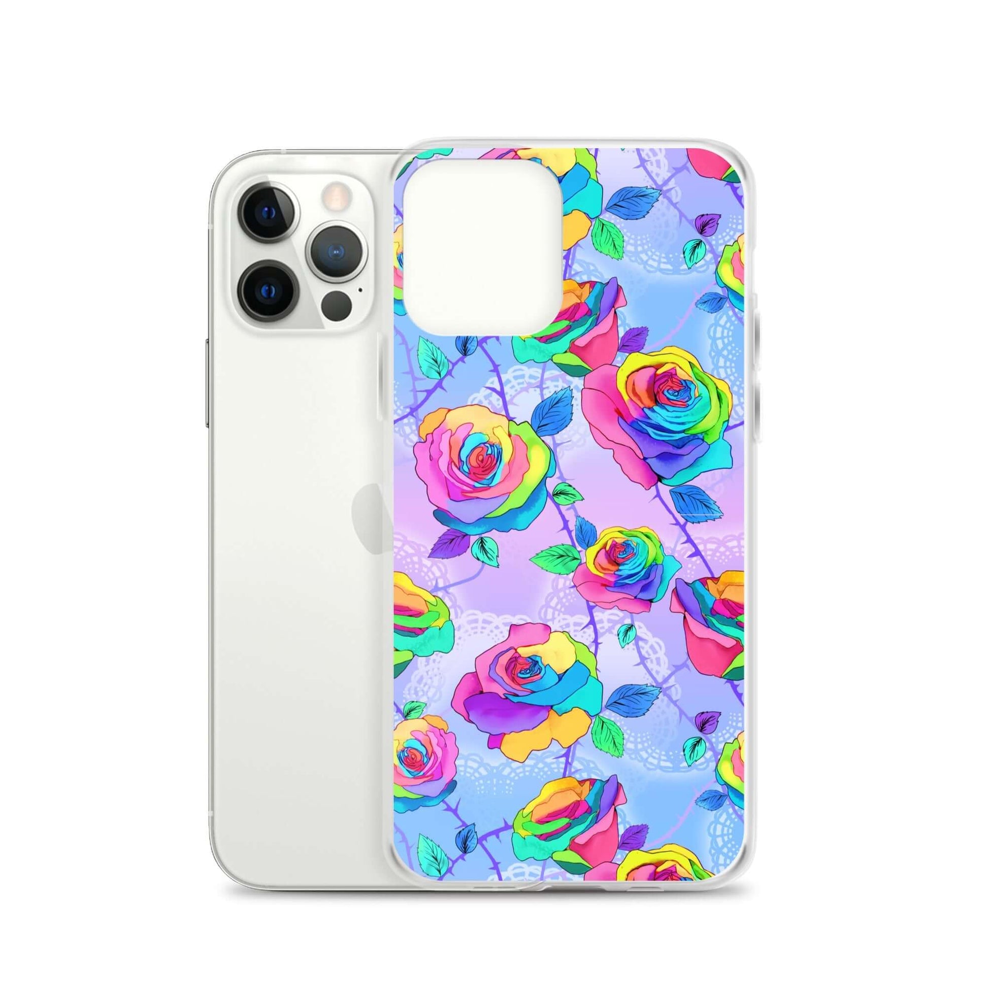 Protect your phone in style with the Enchanted Rose iPhone® Clear Case, featuring vibrant floral designs and durability.