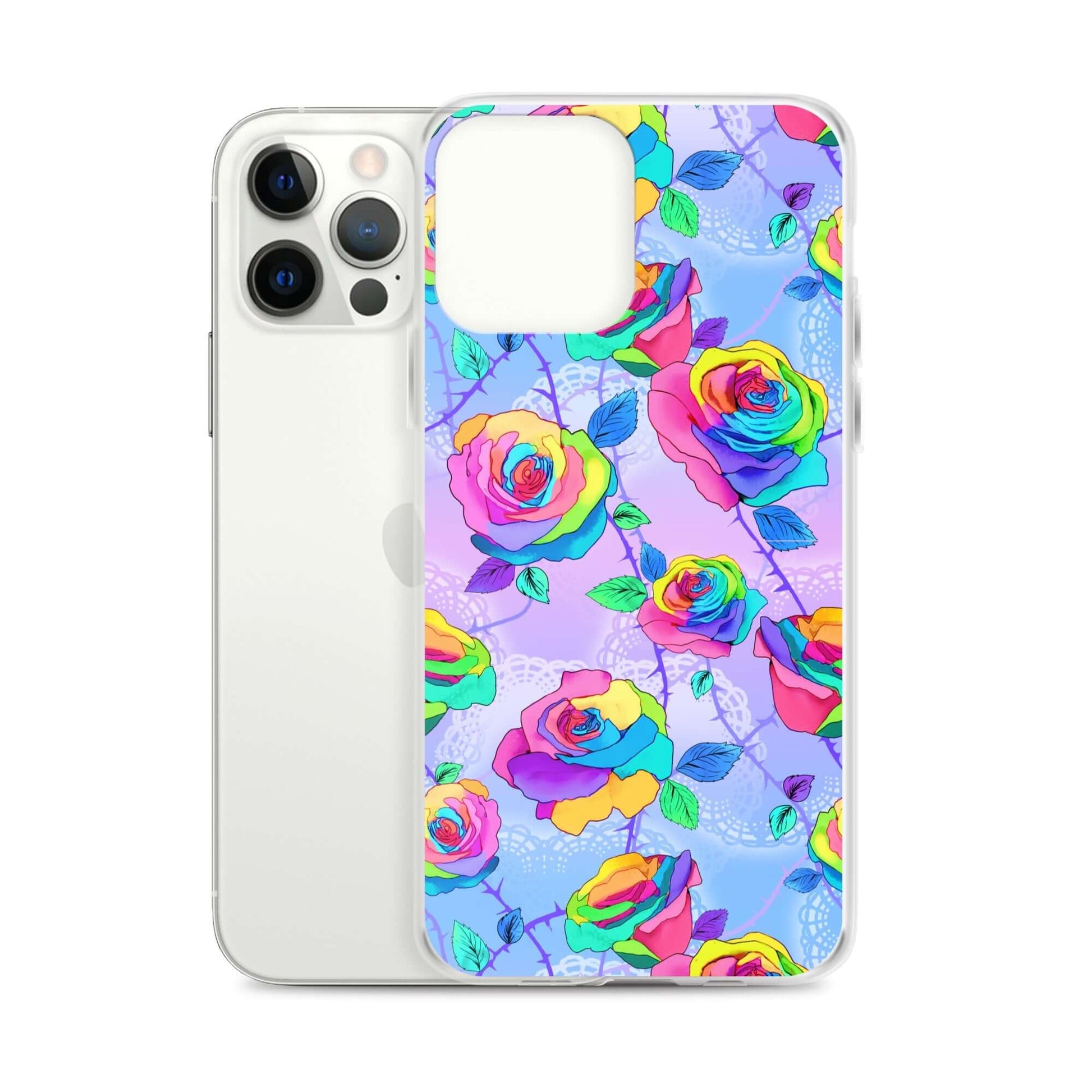 Stylish Enchanted Rose iPhone® Clear Case offers sleek protection against scratches and dust with flexible sides.