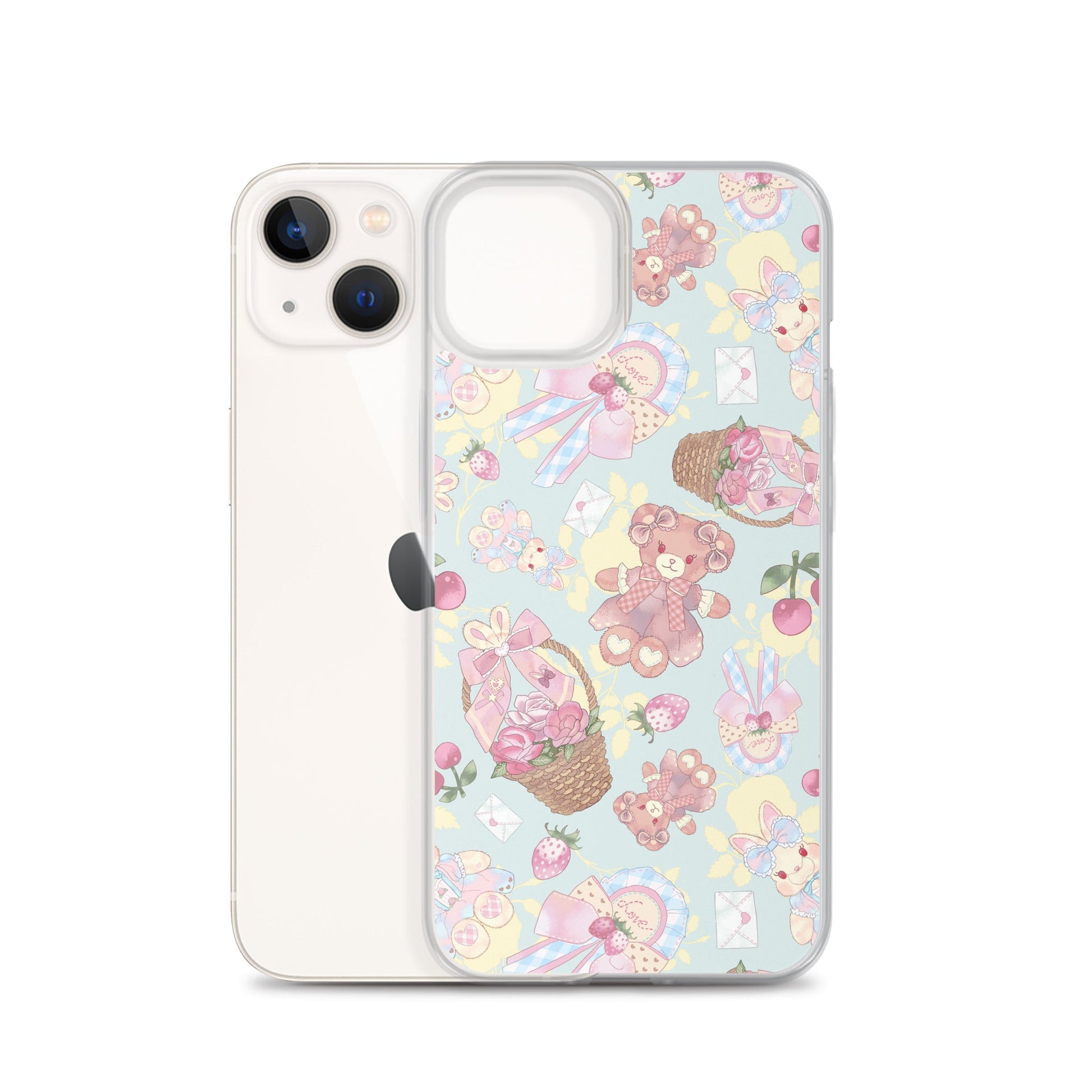Protect your iPhone® stylishly with the Sweet Teddy iPhone® Clear Case, featuring a cute teddy bear design.