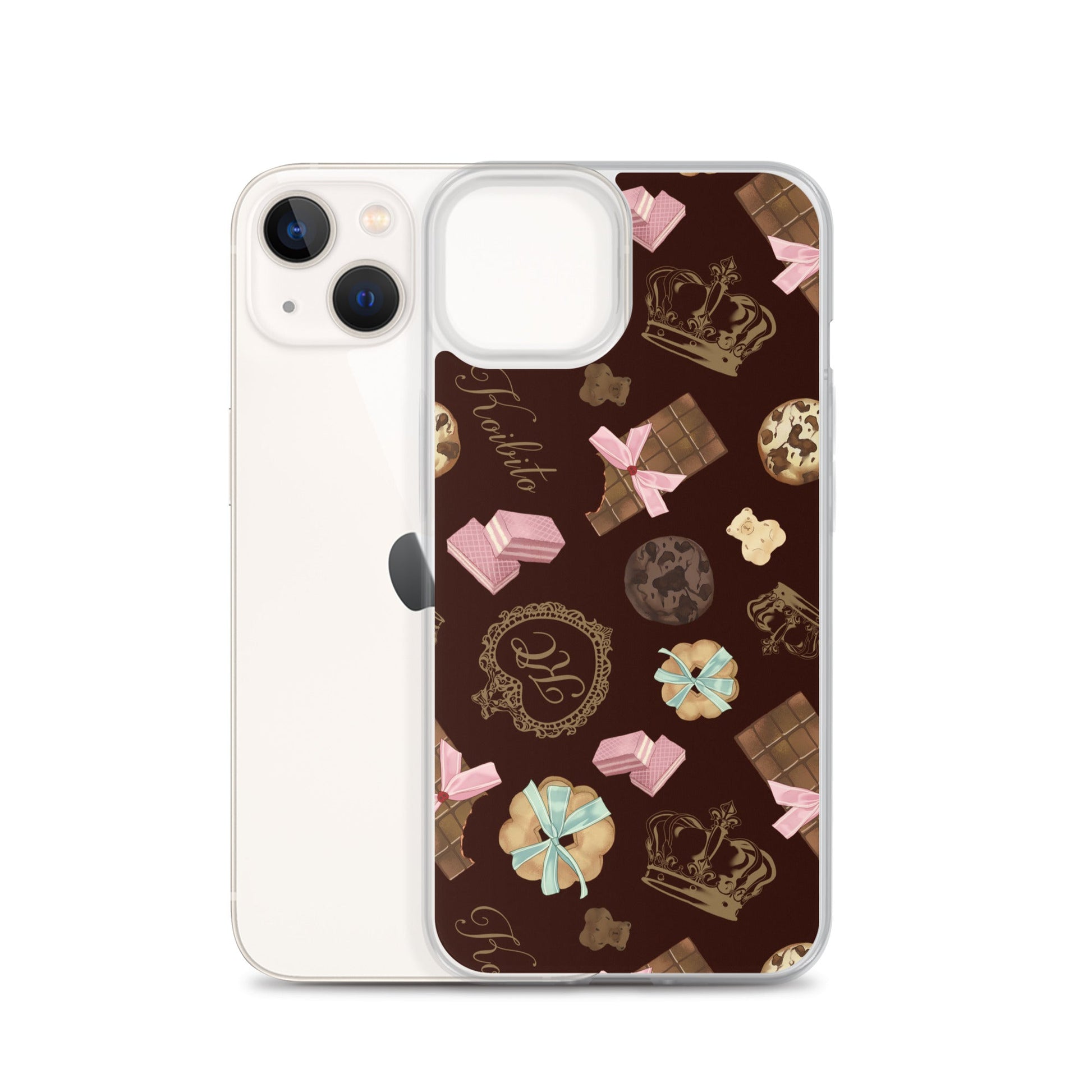 Royal Cookie iPhone® Clear Case features a fun design with sweets, protecting your phone stylishly from daily wear.