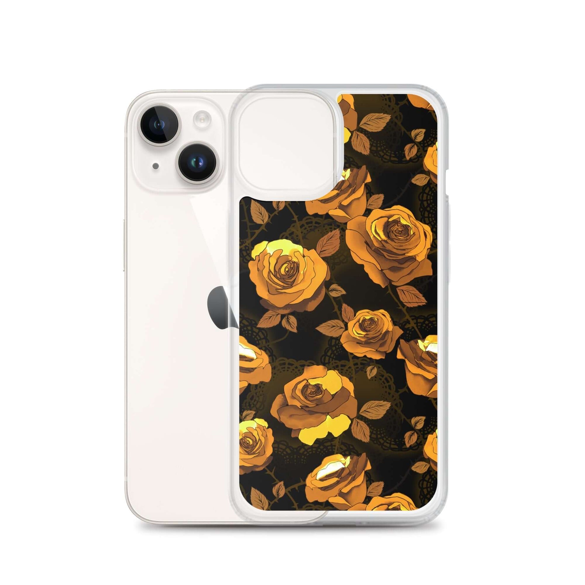 Sleek Enchanted Rose iPhone® Clear Case offers stylish protection from scratches, dust, and dirt. Perfect for your device!