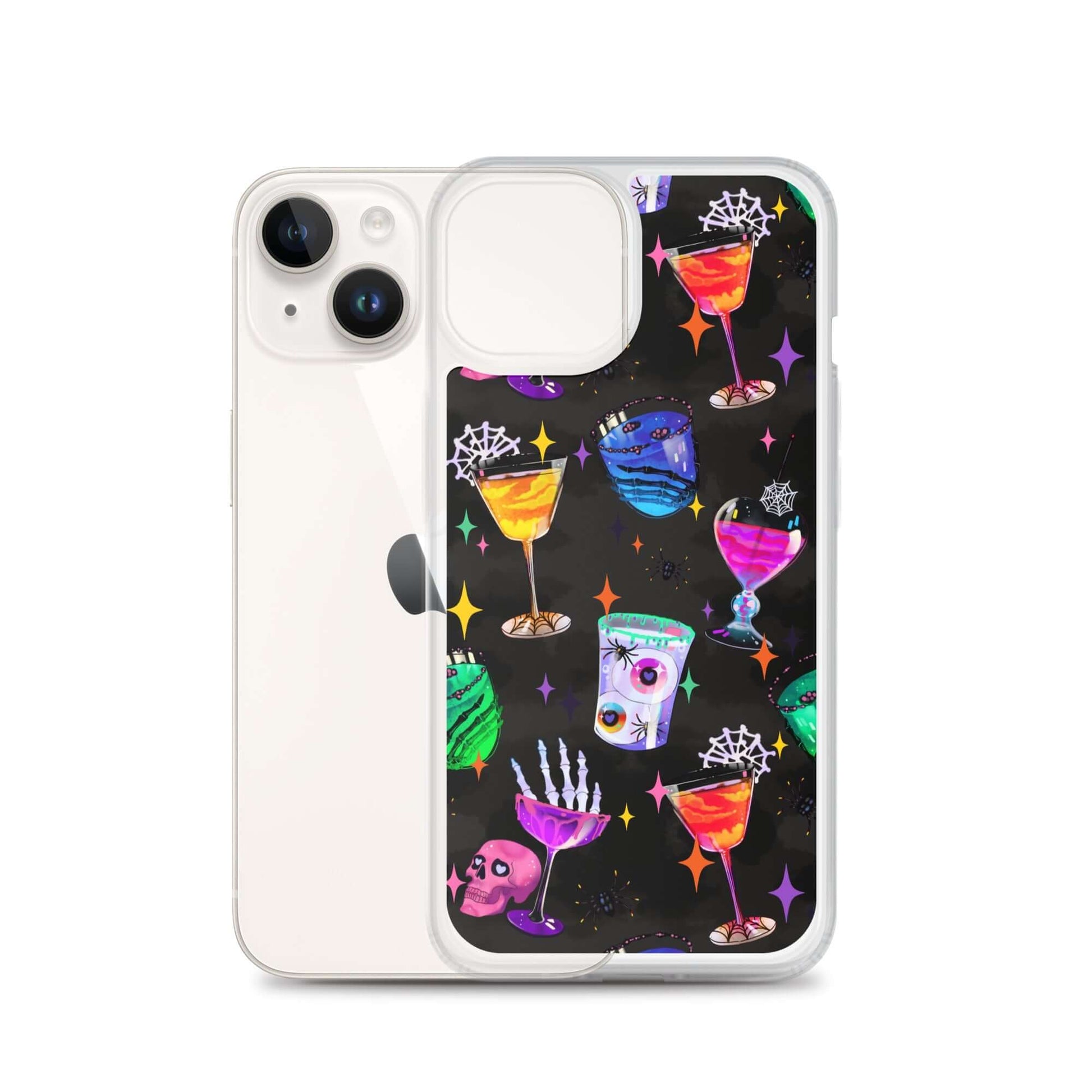 Colorful Monster Party iPhone® Clear Case showcases vibrant designs, protecting against scratches and dirt with style.