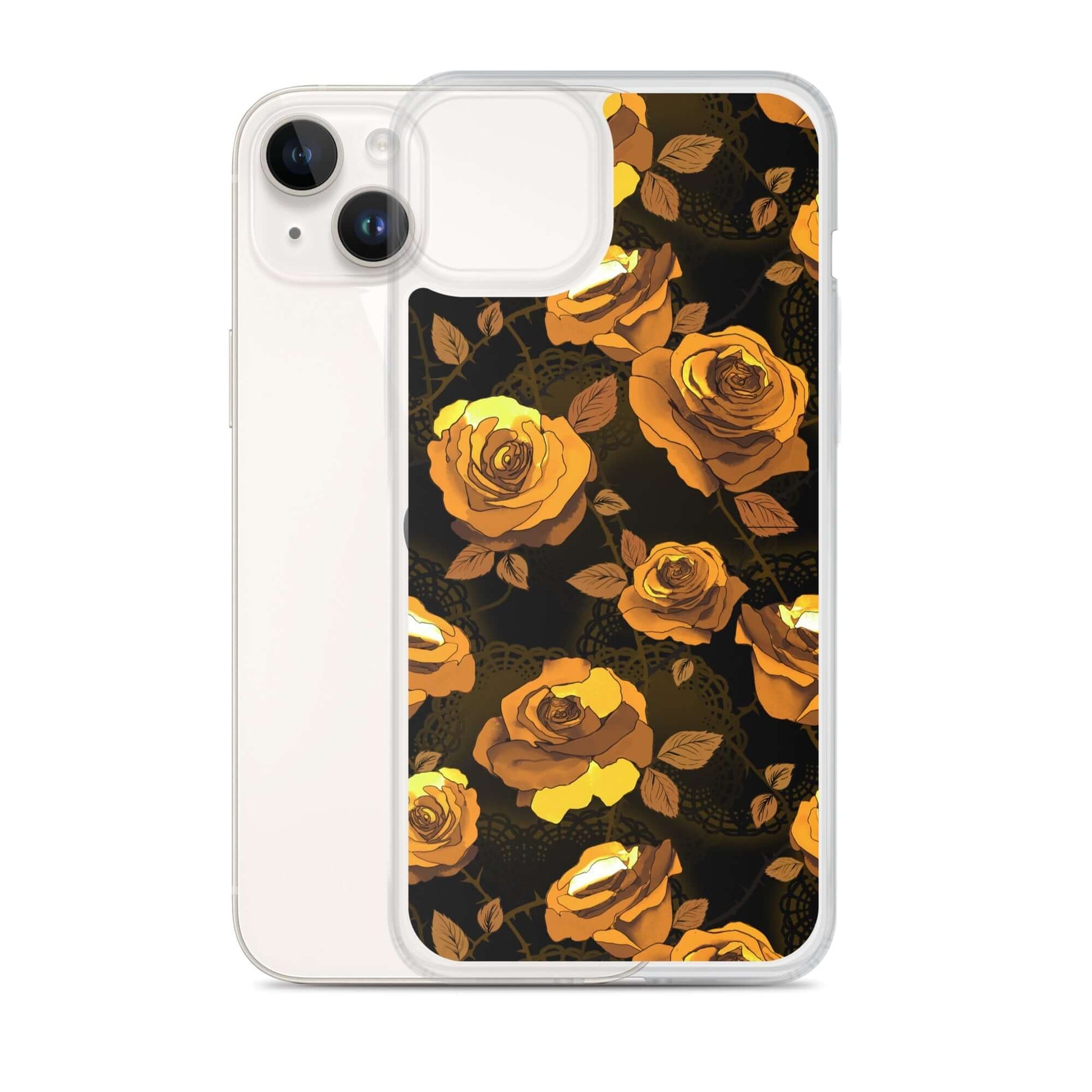 Stylish Enchanted Rose iPhone® Clear Case with durable polycarbonate back, perfect protection for your device.