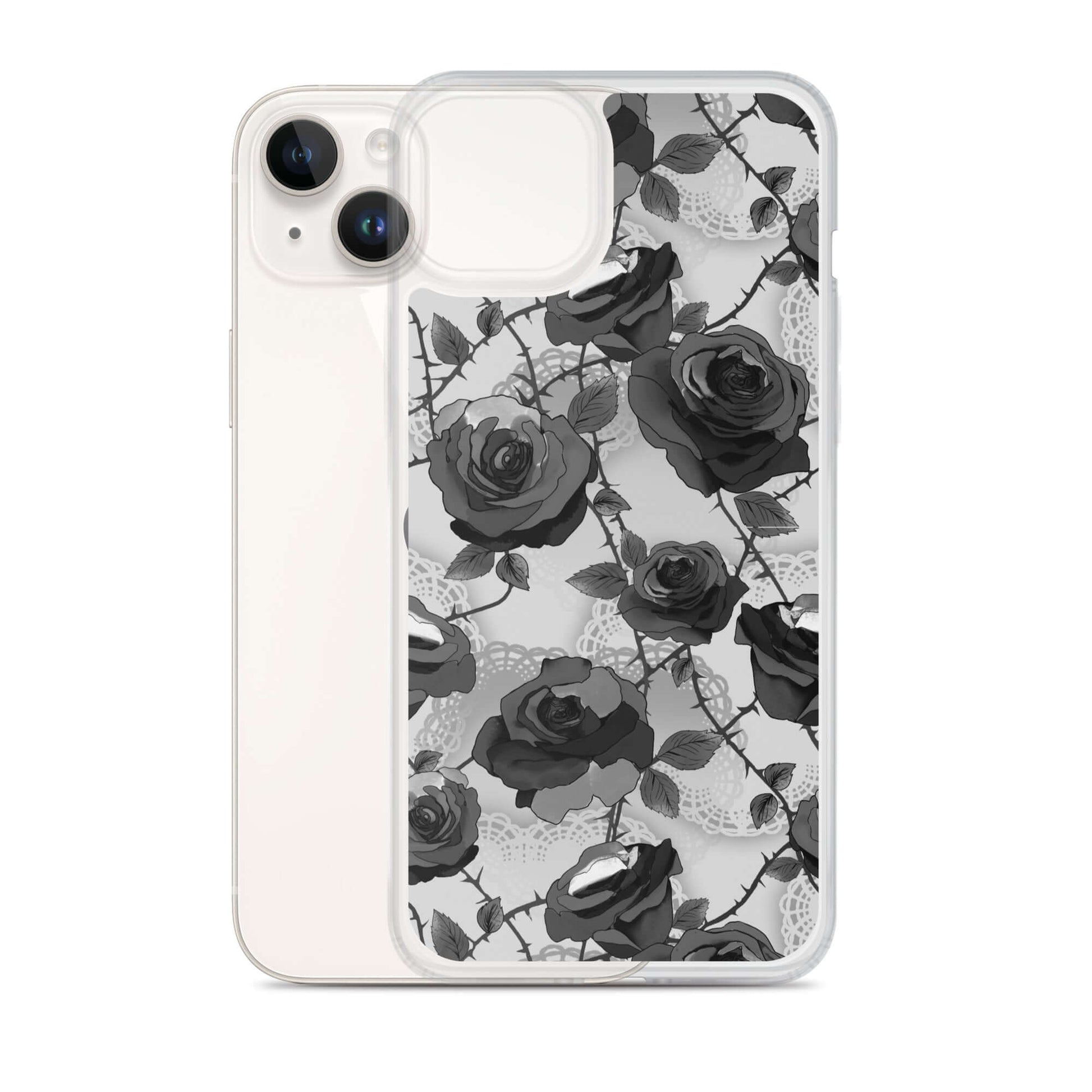 Sleek Enchanted Rose iPhone® Clear Case offers protection from scratches and easy access to ports. Perfect for style!