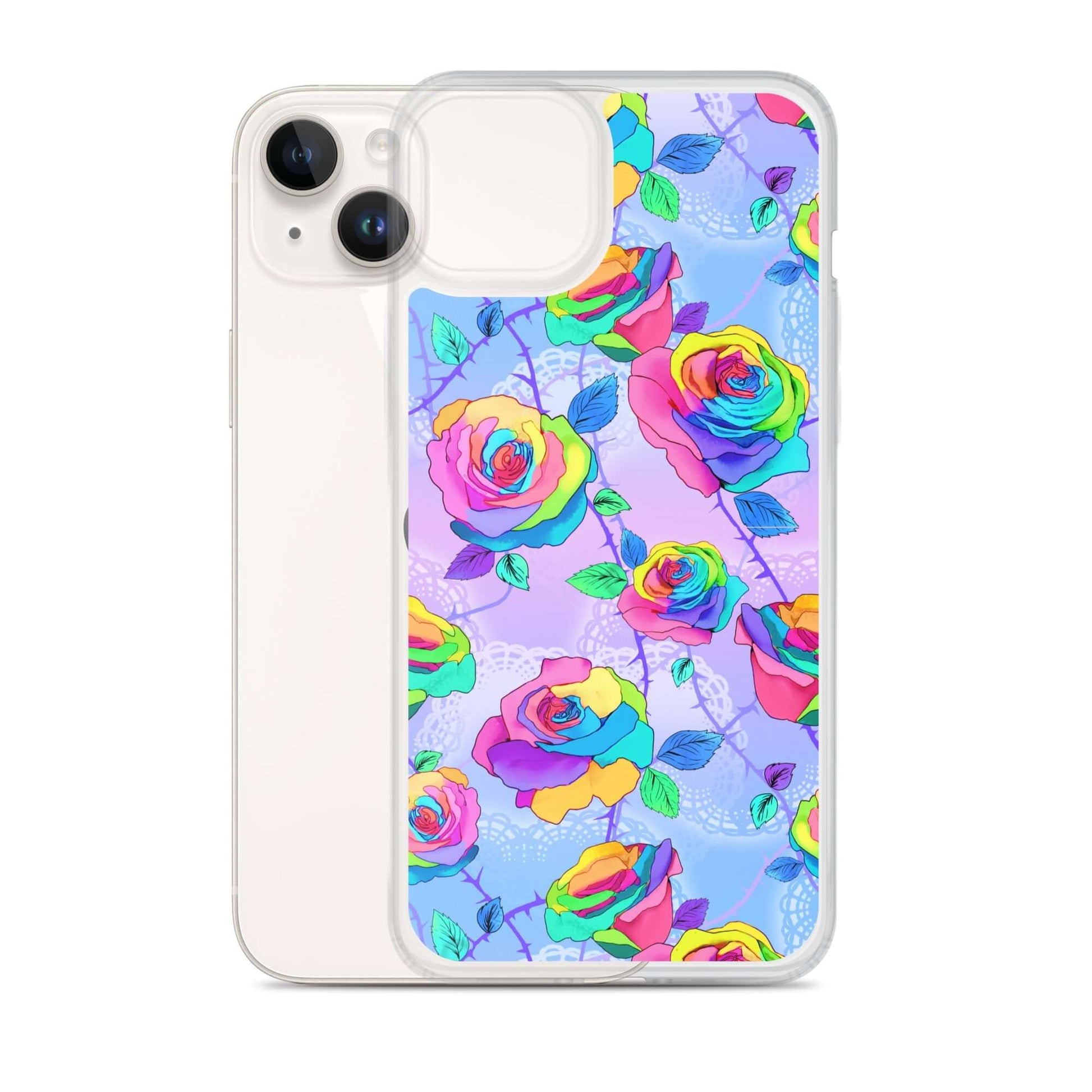 Sleek Enchanted Rose iPhone® Clear Case offers protection against scratches and dust with a stunning floral design.