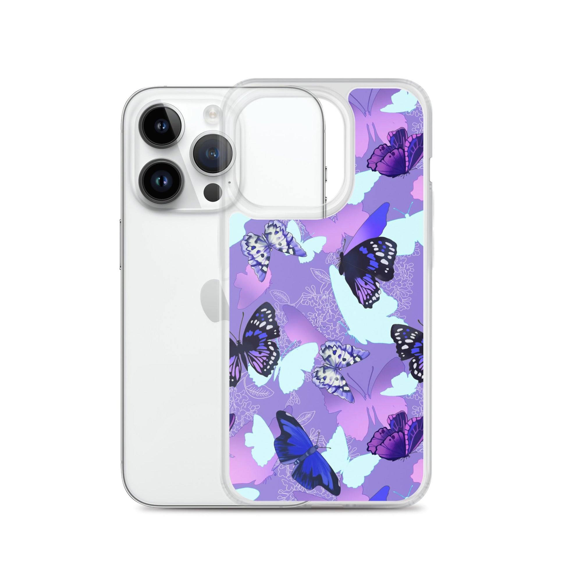 Stylish Butterfly iPhone® Clear Case offers protection from scratches and dirt with a sleek design and flexible sides.