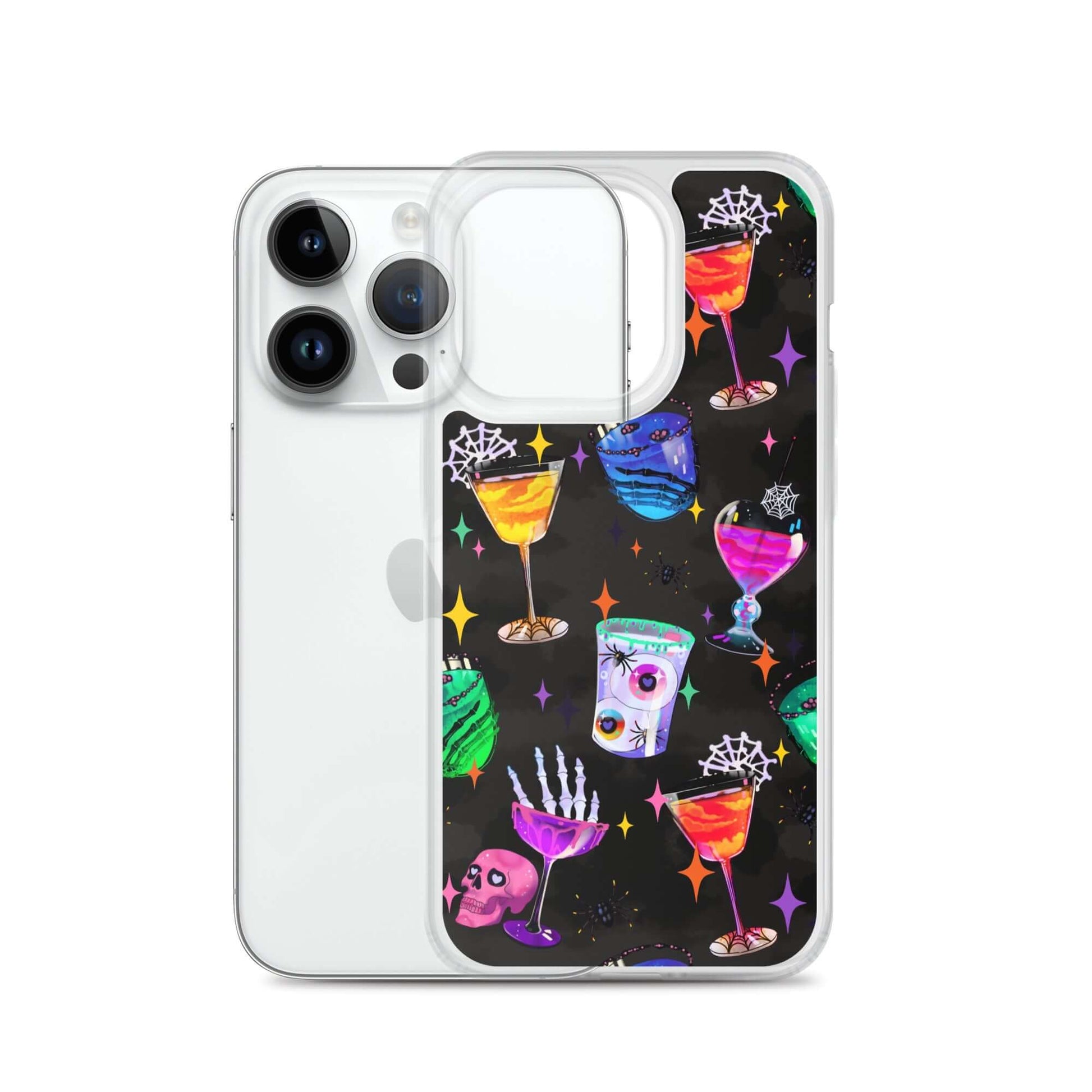 Colorful Monster Party iPhone® Clear Case featuring fun designs, protecting against scratches and dirt while stylishly showcasing your phone.