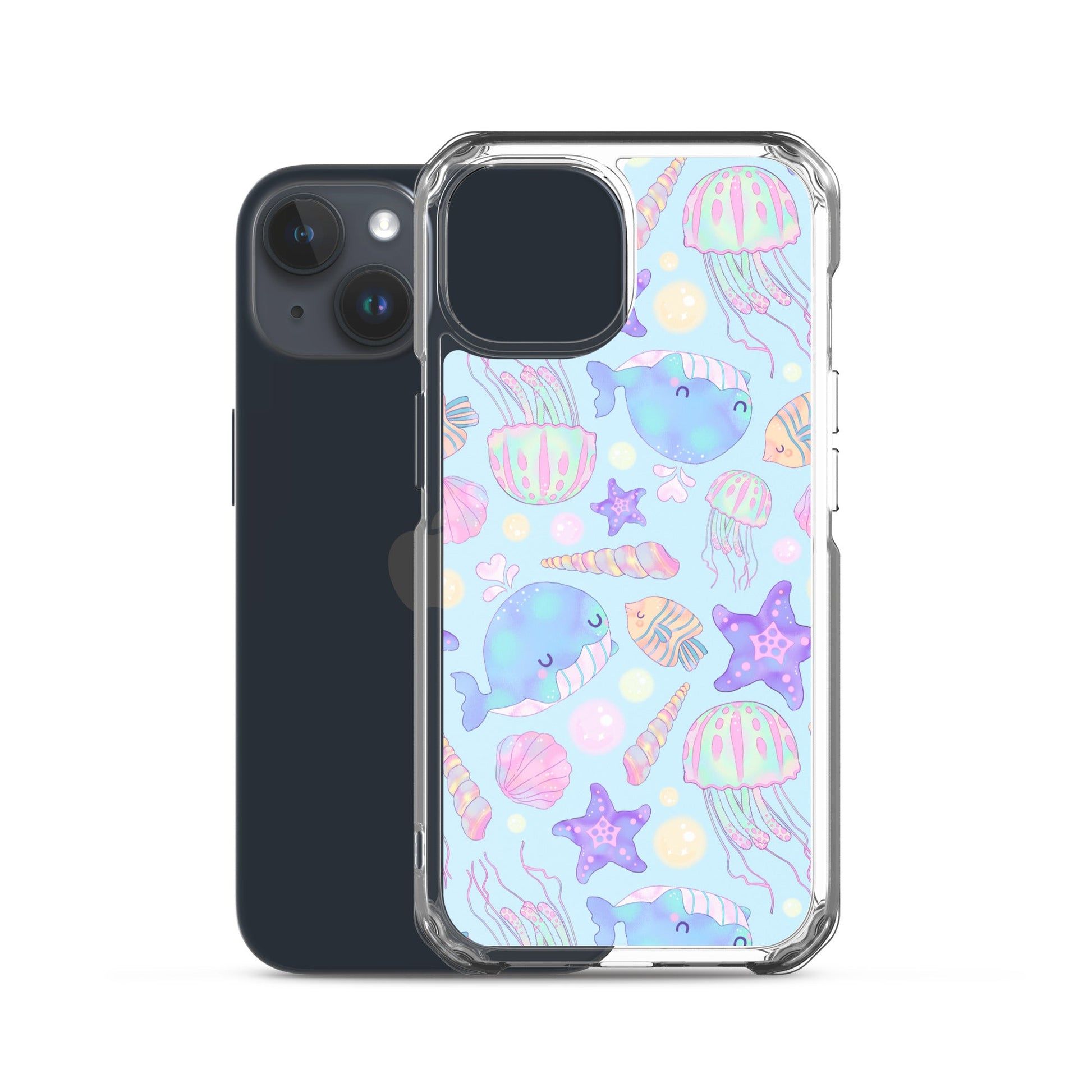 Protect your iPhone® with the Under the Sea iPhone® Clear Case featuring vibrant marine life designs.