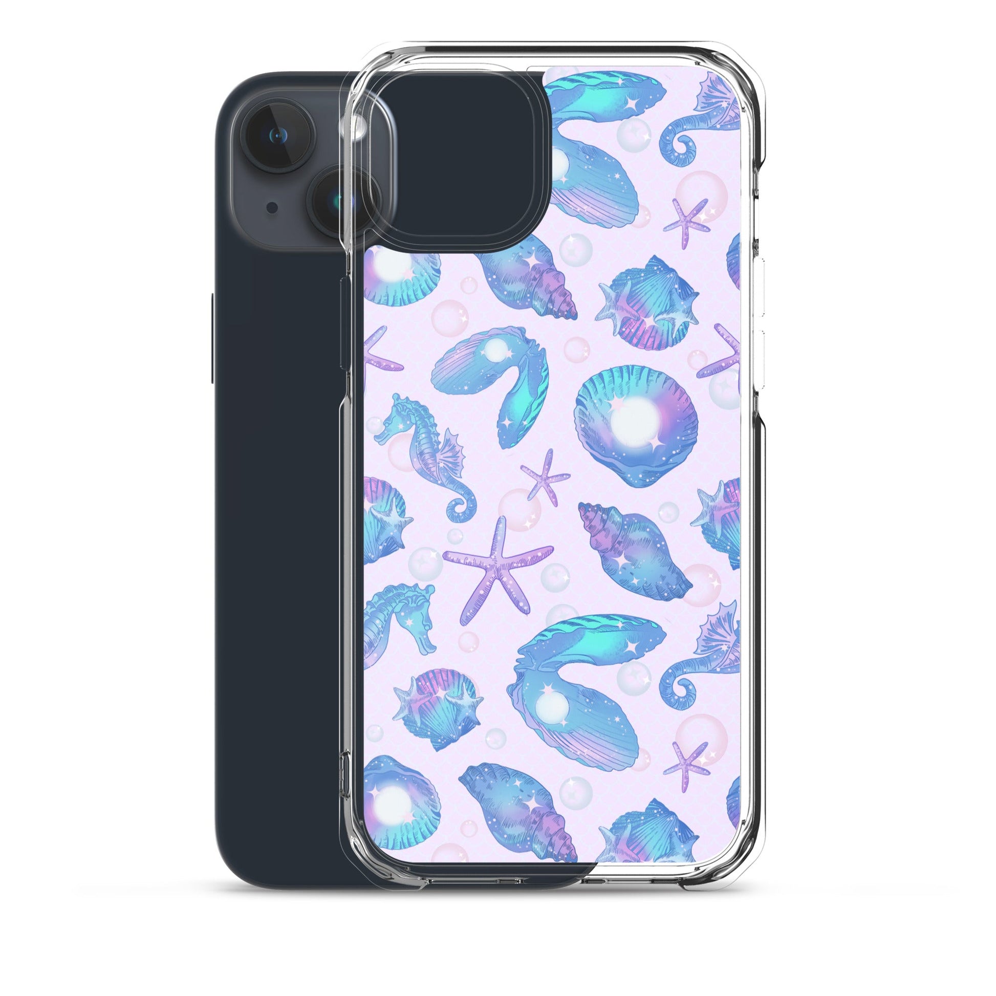 Stylish Sea Princess iPhone® Clear Case with flexible sides, protecting against scratches and dirt. Perfect for your phone!