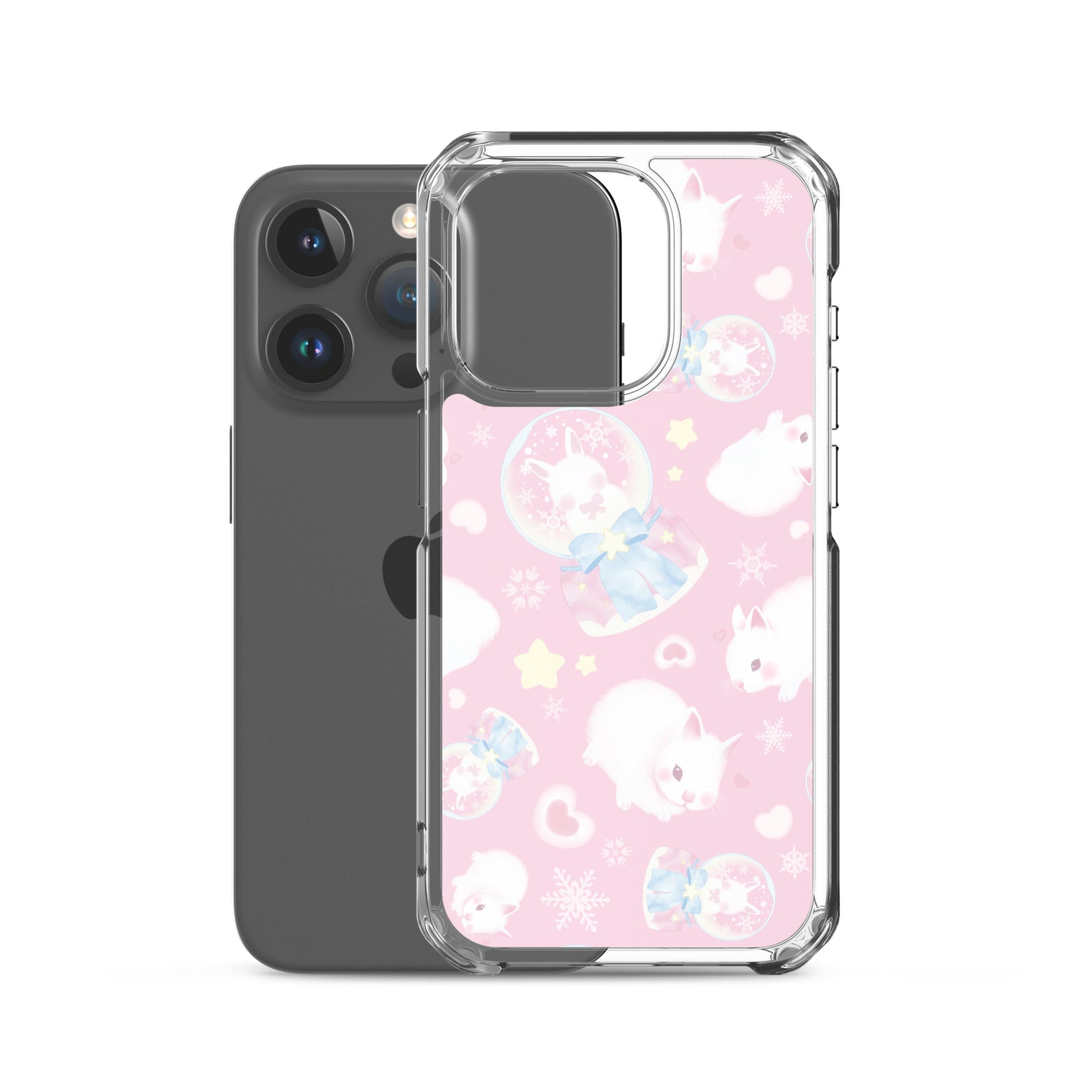 Sleek Snow Bunny iPhone® Clear Case offers stylish protection against scratches and dirt with flexible sides.