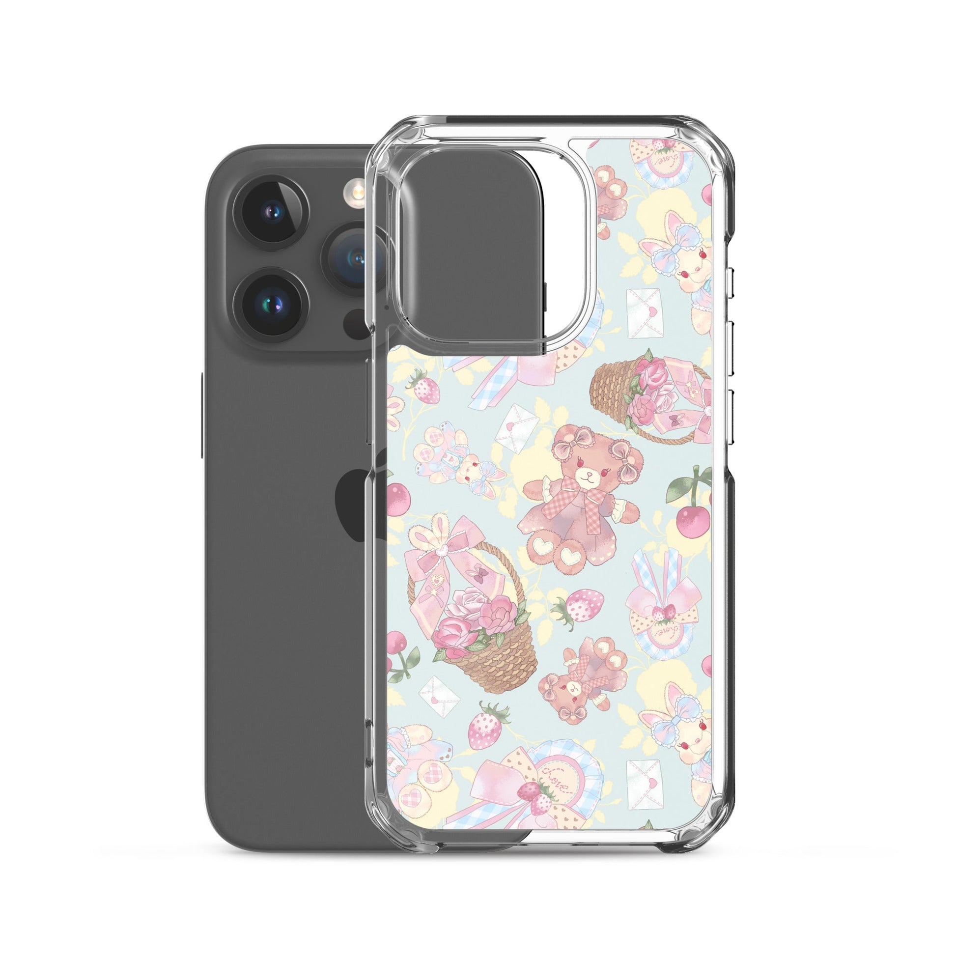 Stylish Sweet Teddy iPhone® Clear Case with flexible sides, offering protection from scratches and dirt. Perfect for your phone!