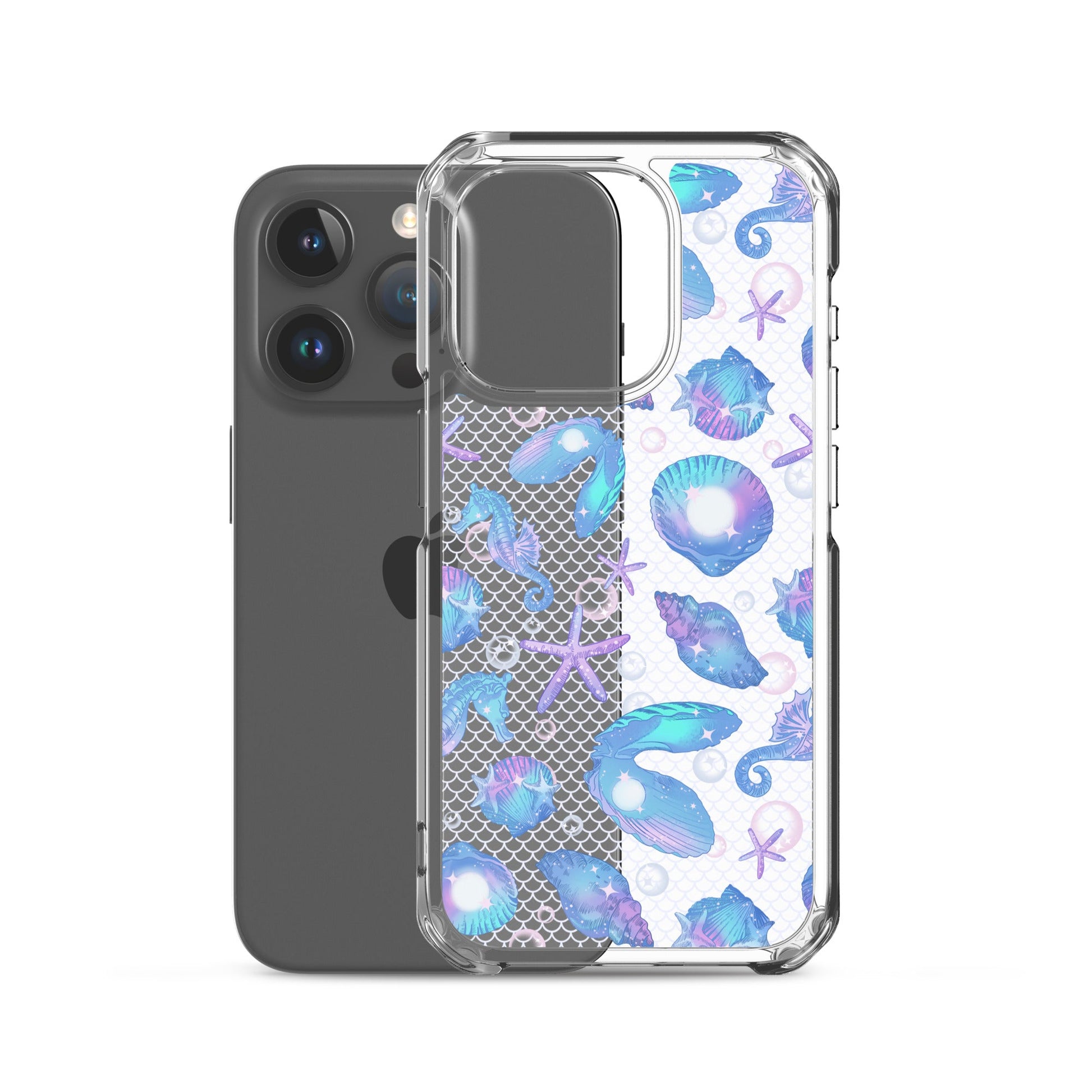 Stylish Sea Princess iPhone® Clear Case offers protection from scratches while showcasing a colorful design.
