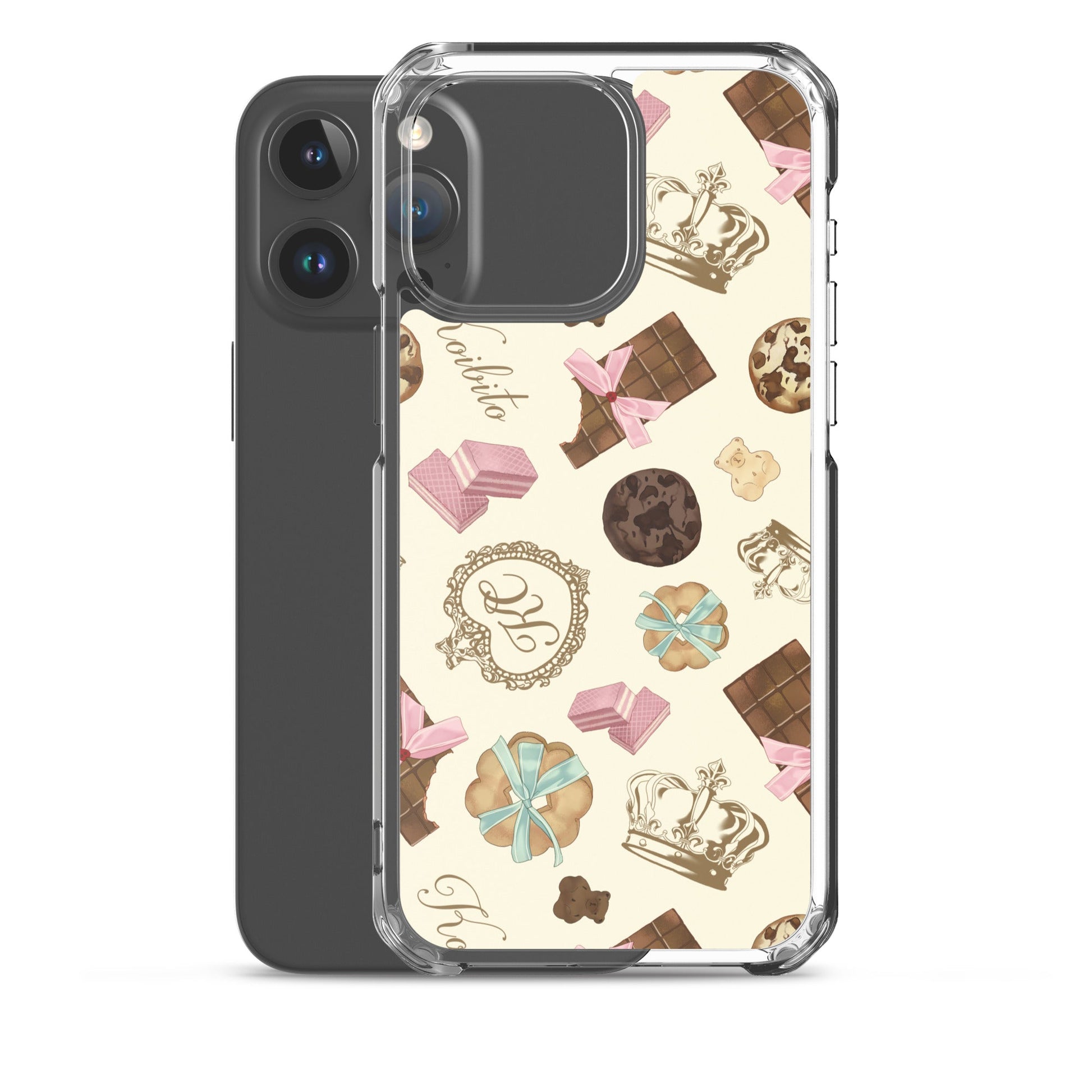Stylish Royal Cookie iPhone® Clear Case offers protection from scratches and dirt with a unique dessert design.