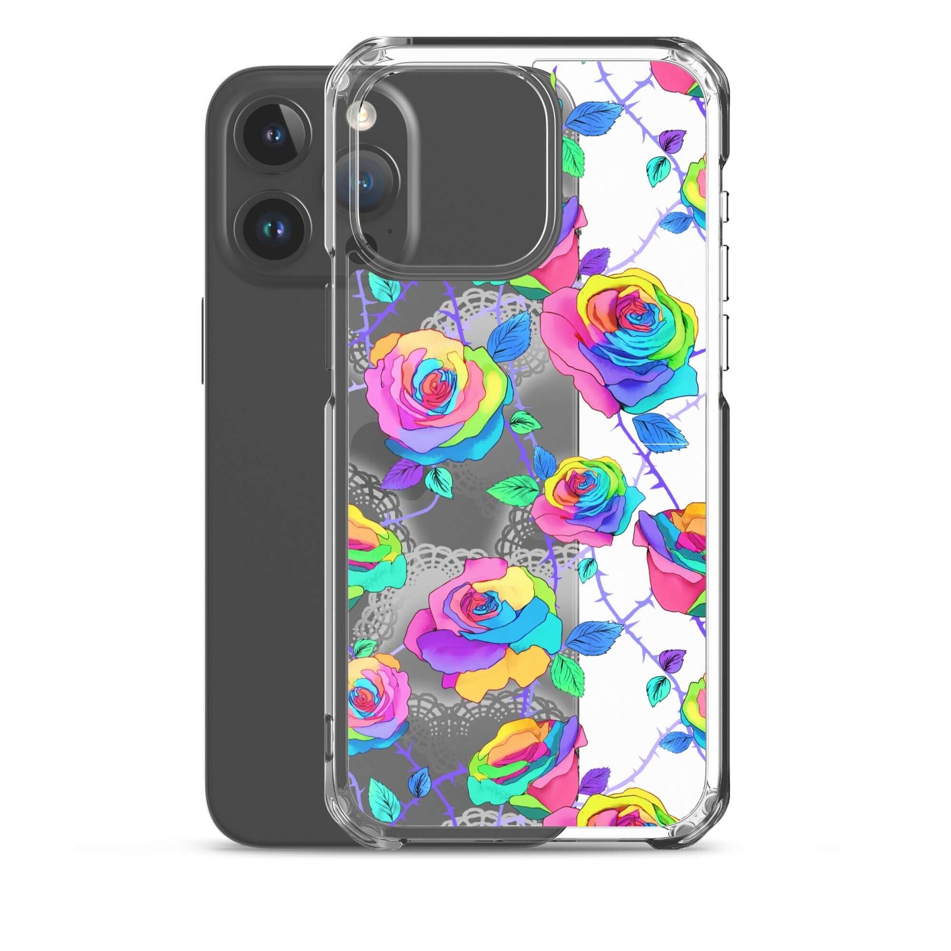 Stylish Enchanted Rose iPhone® Clear Case (Transparent) offers protection against scratches and dust with flexible design.