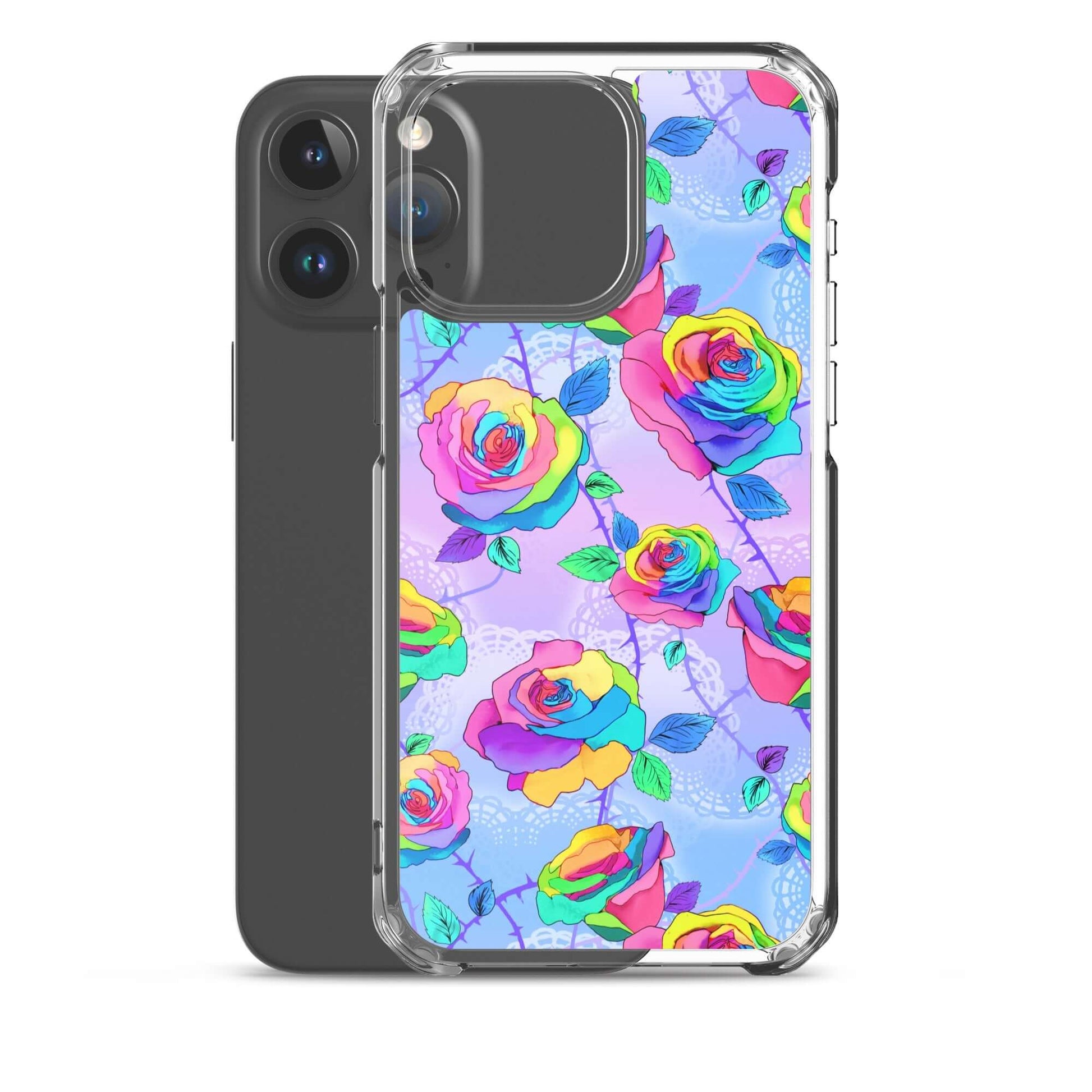 Vibrant Enchanted Rose iPhone® Clear Case offers protection and style with a flexible design for easy handling.