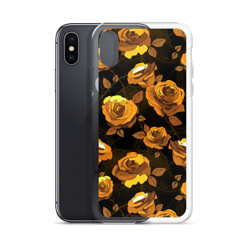 Stylish Enchanted Rose iPhone® Clear Case offers protection against scratches and dirt with a sleek design.