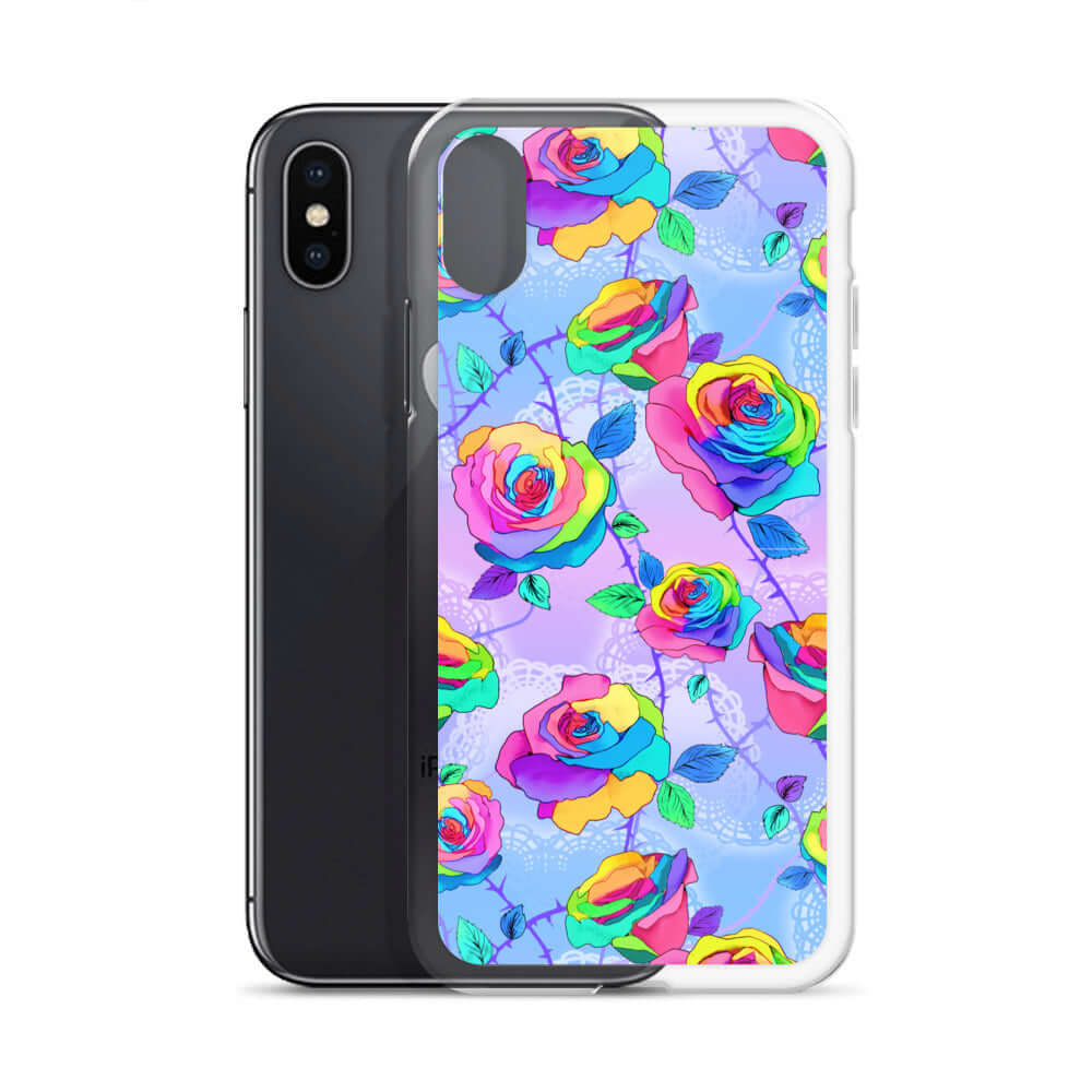 Stylishly protect your phone with the Enchanted Rose iPhone® Clear Case, featuring vibrant floral designs.