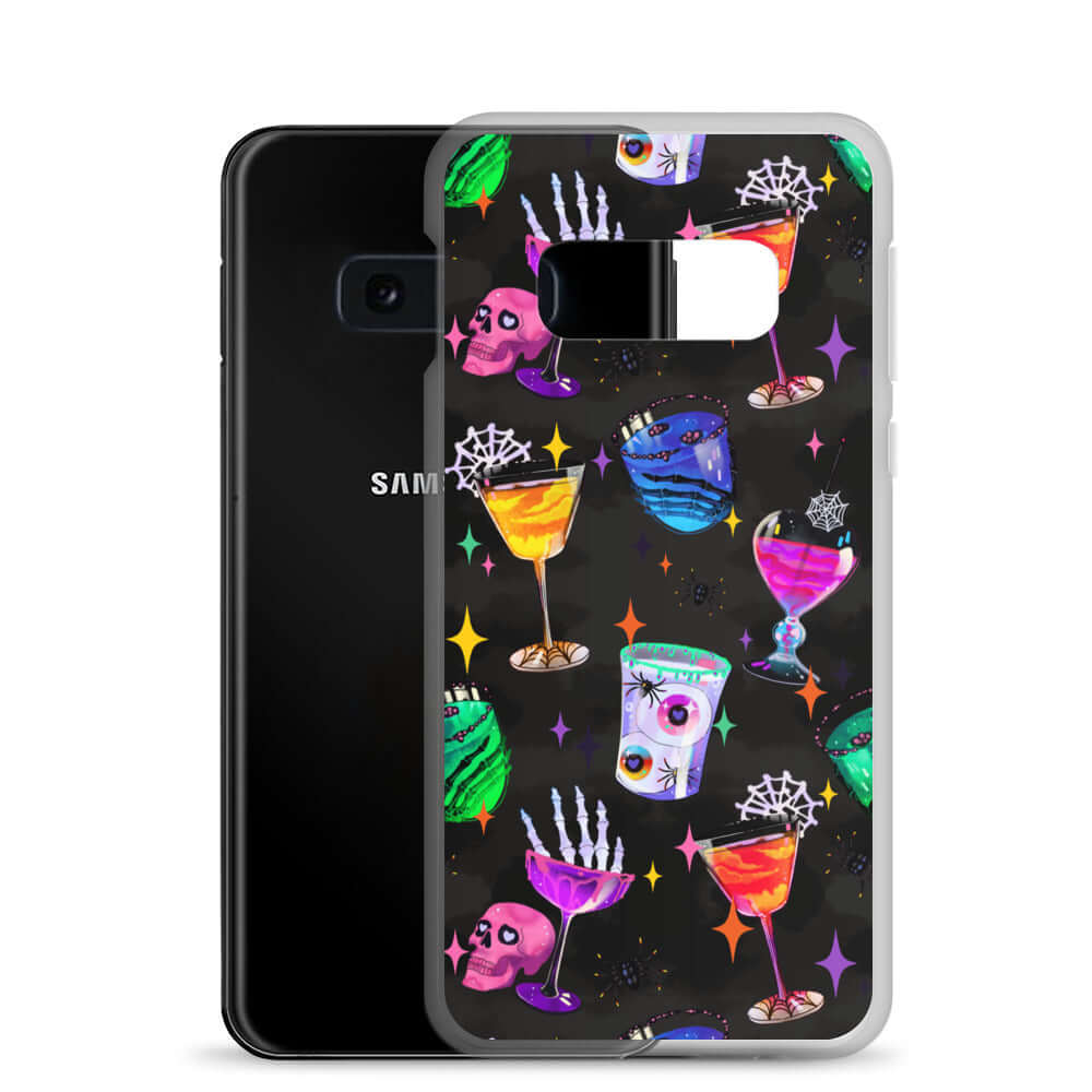 Monster Party Samsung® Clear Case displays vibrant designs, protecting your phone from scratches and dust effectively.
