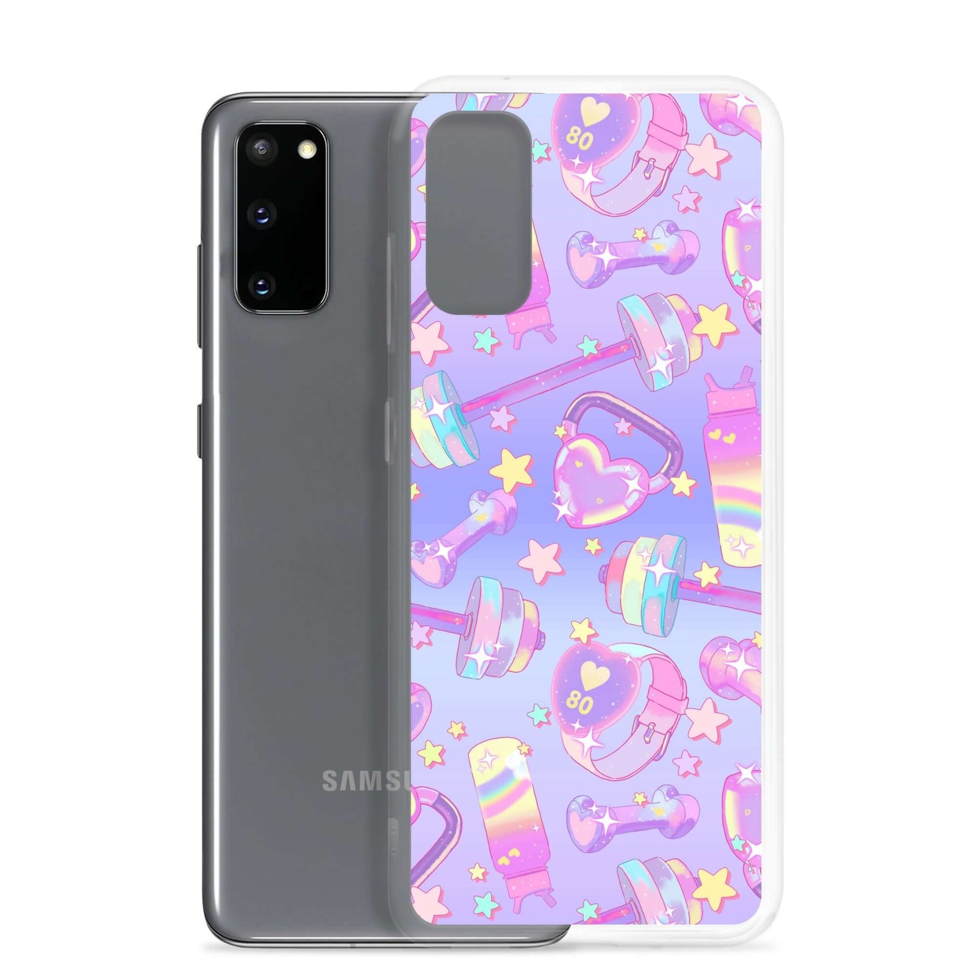 Sleek Glitter Gains Samsung® Clear Case showcases a colorful design, protecting your phone with style and durability.