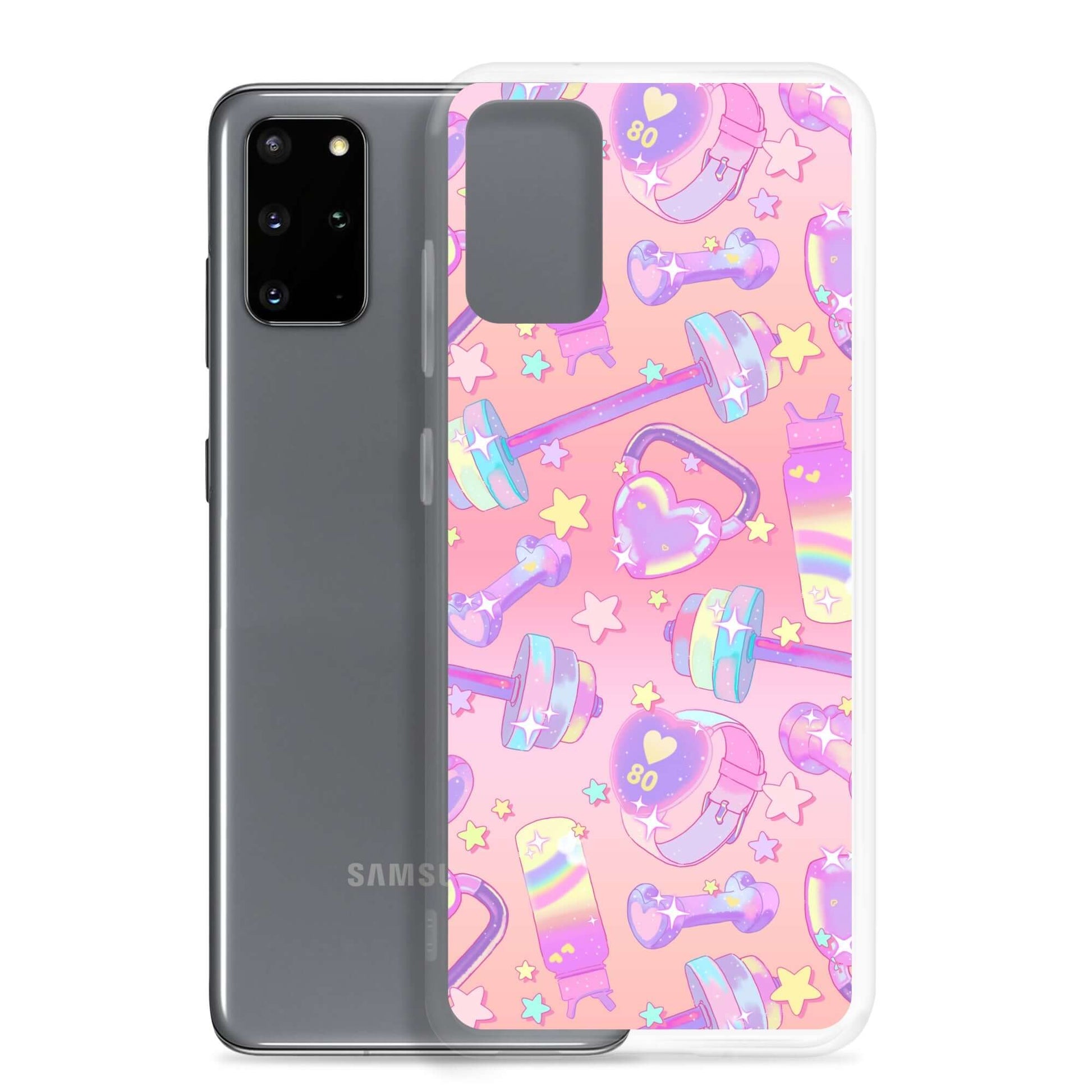 Stylish Glitter Gains Samsung® Clear Case features a solid back and flexible sides for ultimate phone protection.
