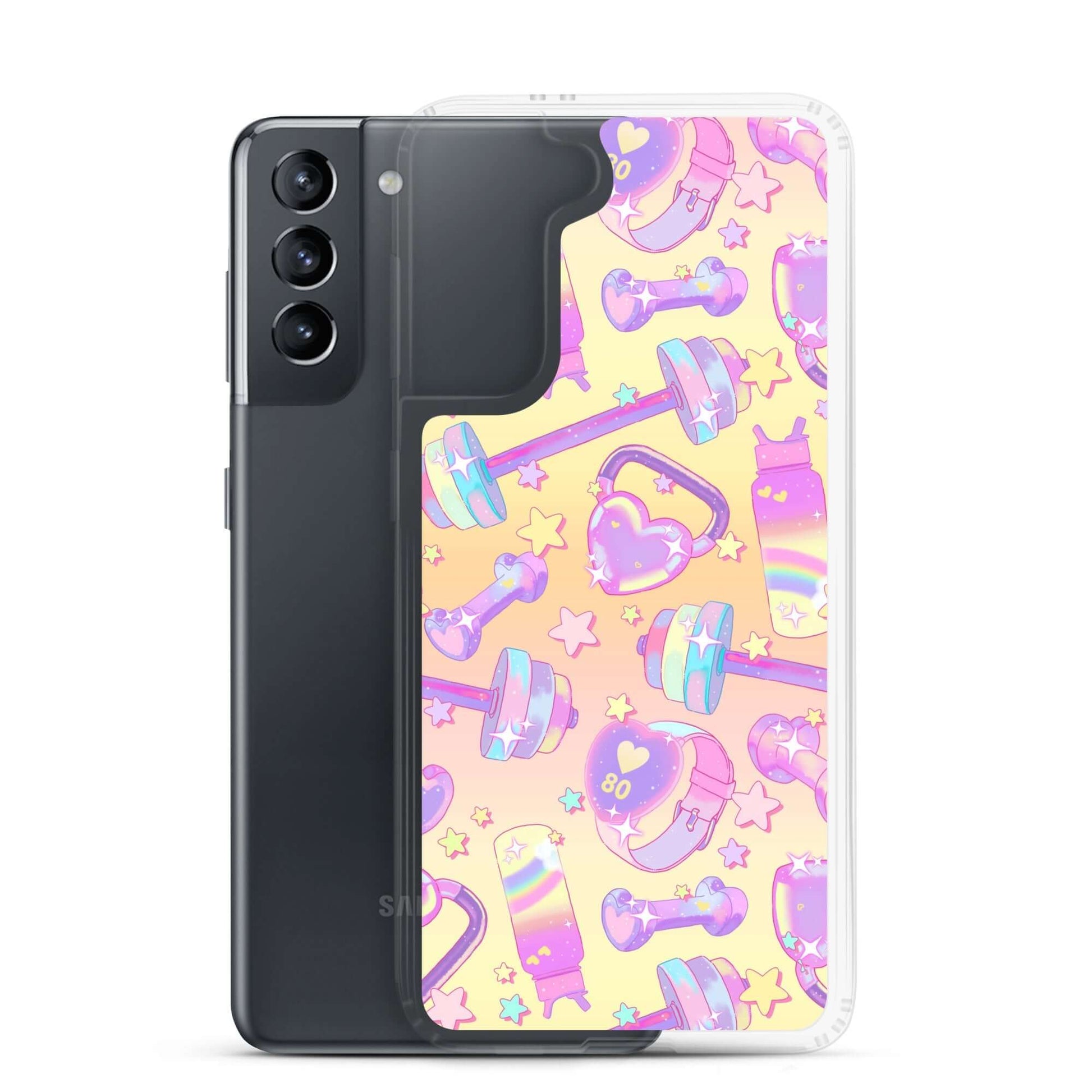 Sleek Glitter Gains Samsung® Clear Case offers protection with a stylish design for your Samsung Galaxy S21.