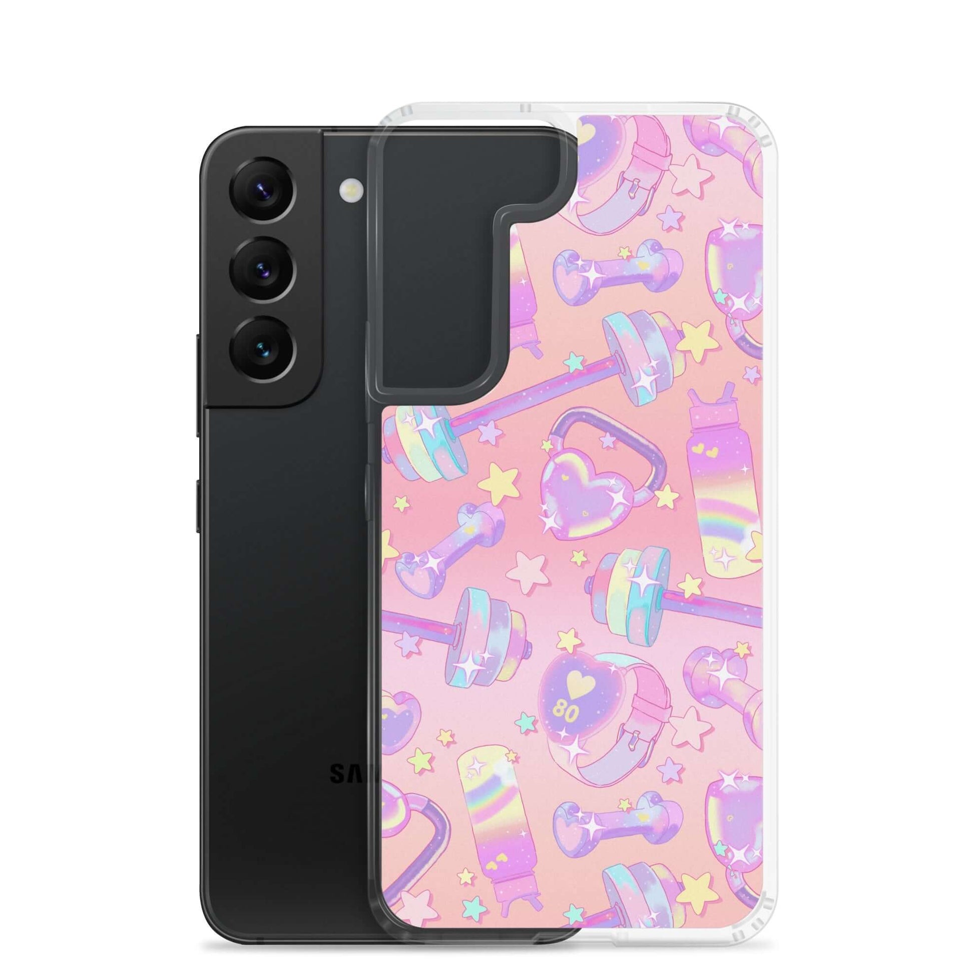 Stylish Glitter Gains Samsung® Clear Case offers sleek protection for your phone against scratches and dirt.