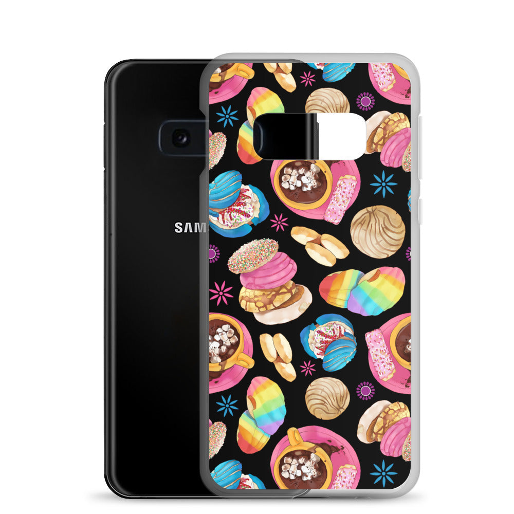Colorful Pan Dulce Samsung® Clear Case showcases vibrant desserts, adding style while protecting your phone from damage.