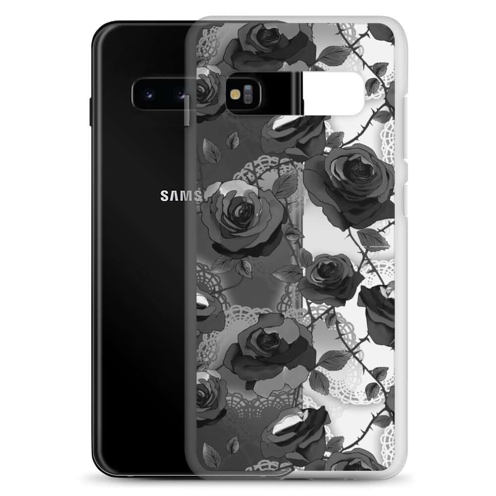 Sleek Enchanted Rose Samsung® Clear Case (Transparent) showcases a floral design while offering durable protection.