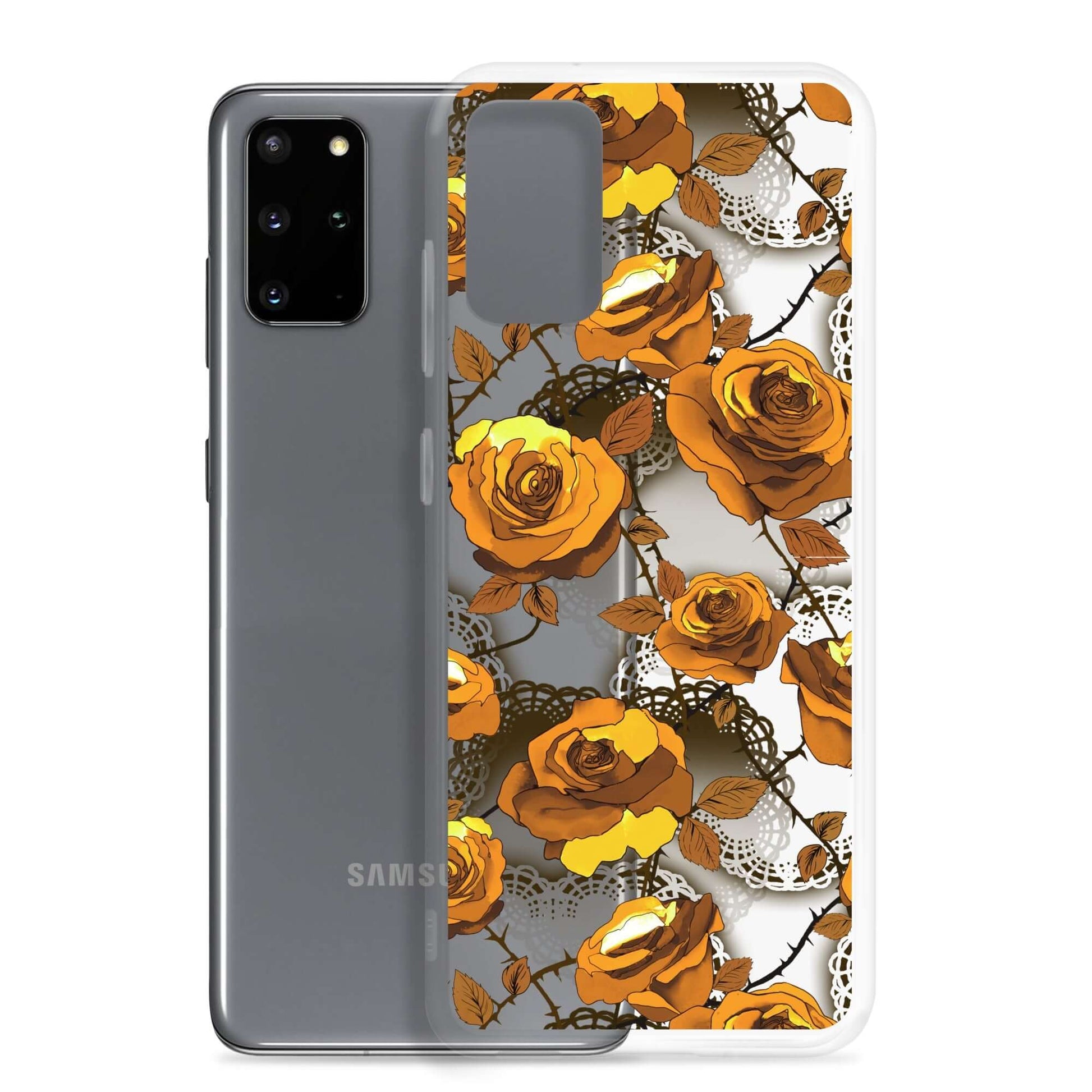 Stylish Enchanted Rose Samsung® Clear Case (Transparent) offers sleek protection against scratches and dust.