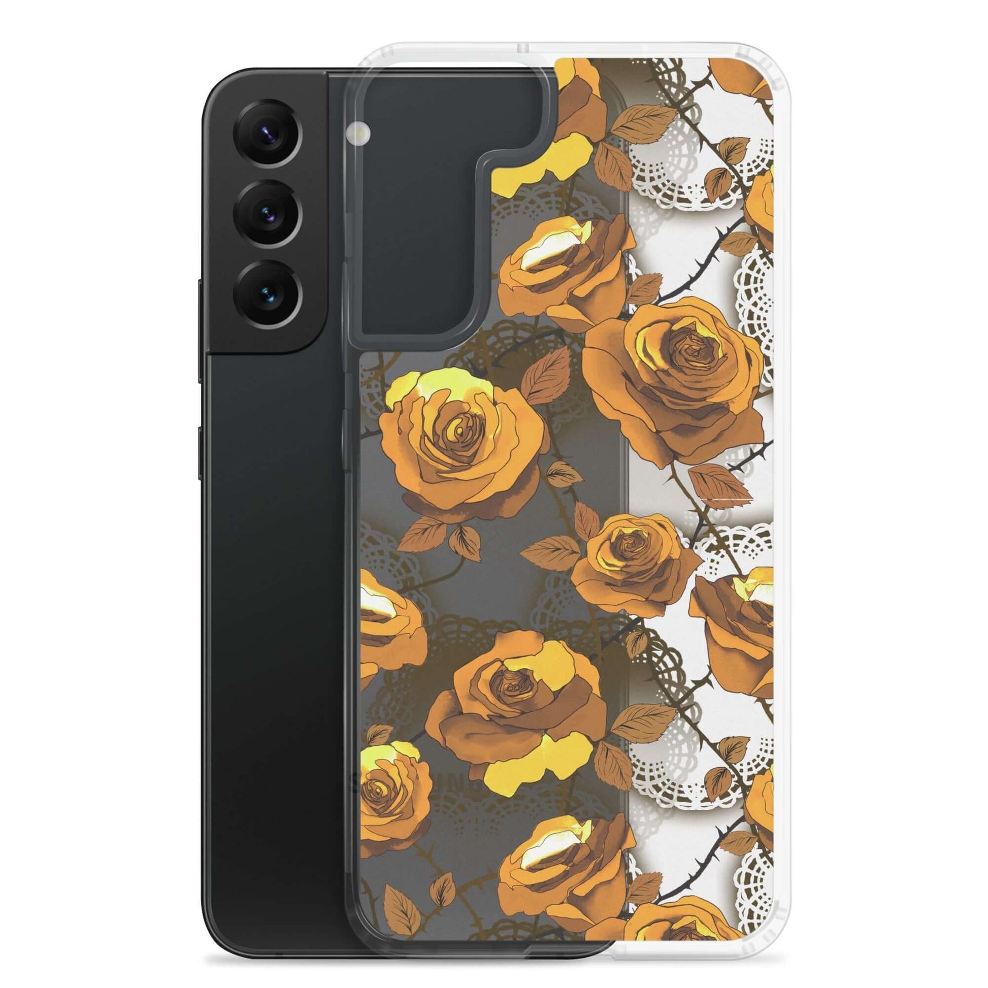 Stylish Enchanted Rose Samsung® Clear Case (Transparent) offers sleek protection against scratches and dirt.