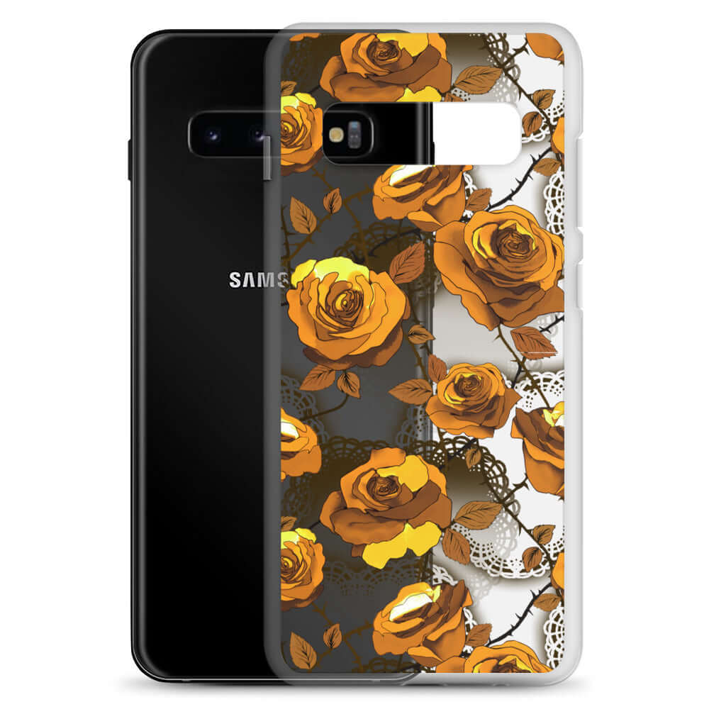Sleek Enchanted Rose Samsung® Clear Case (Transparent) offers stylish protection against dirt and scratches.