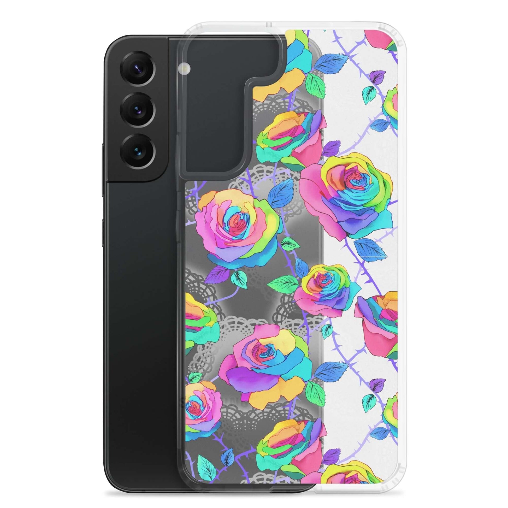 Sleek Enchanted Rose Samsung® Clear Case (Transparent) offers stylish protection from scratches and dirt.