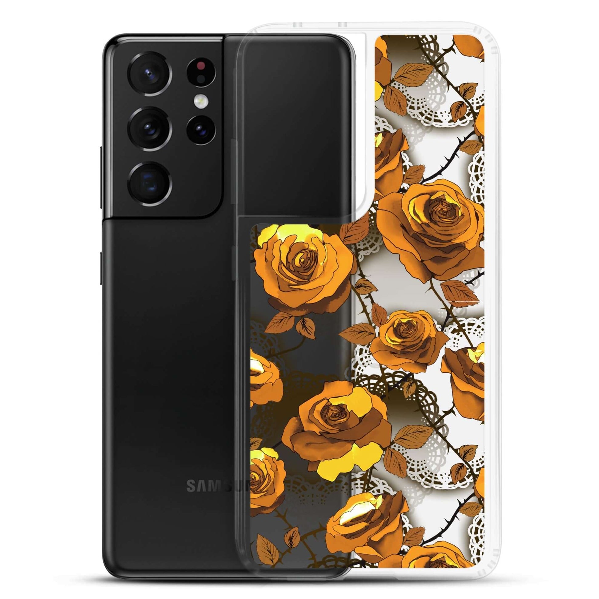 Enchanted Rose Samsung® Clear Case (Transparent) offers stylish protection for your phone with its durable design.