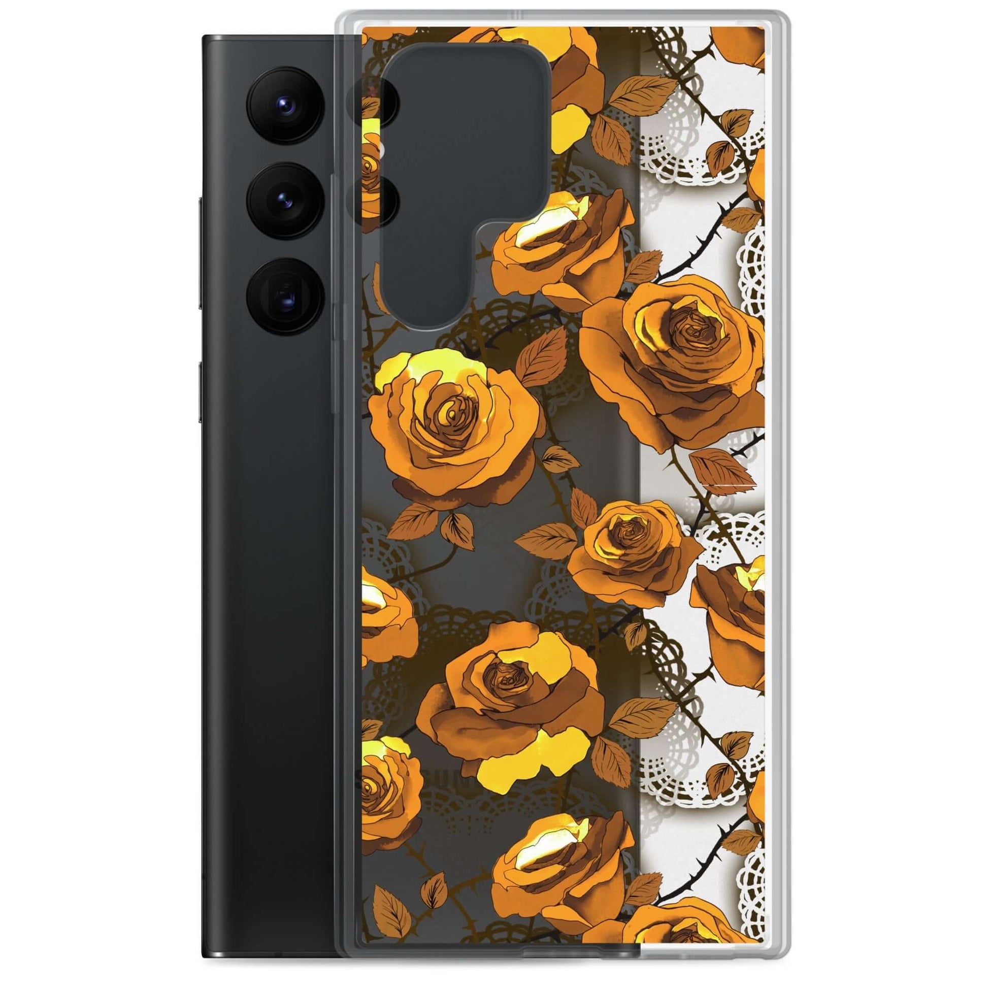 Stylish Enchanted Rose Samsung® Clear Case (Transparent) offers sleek protection from scratches and dust.