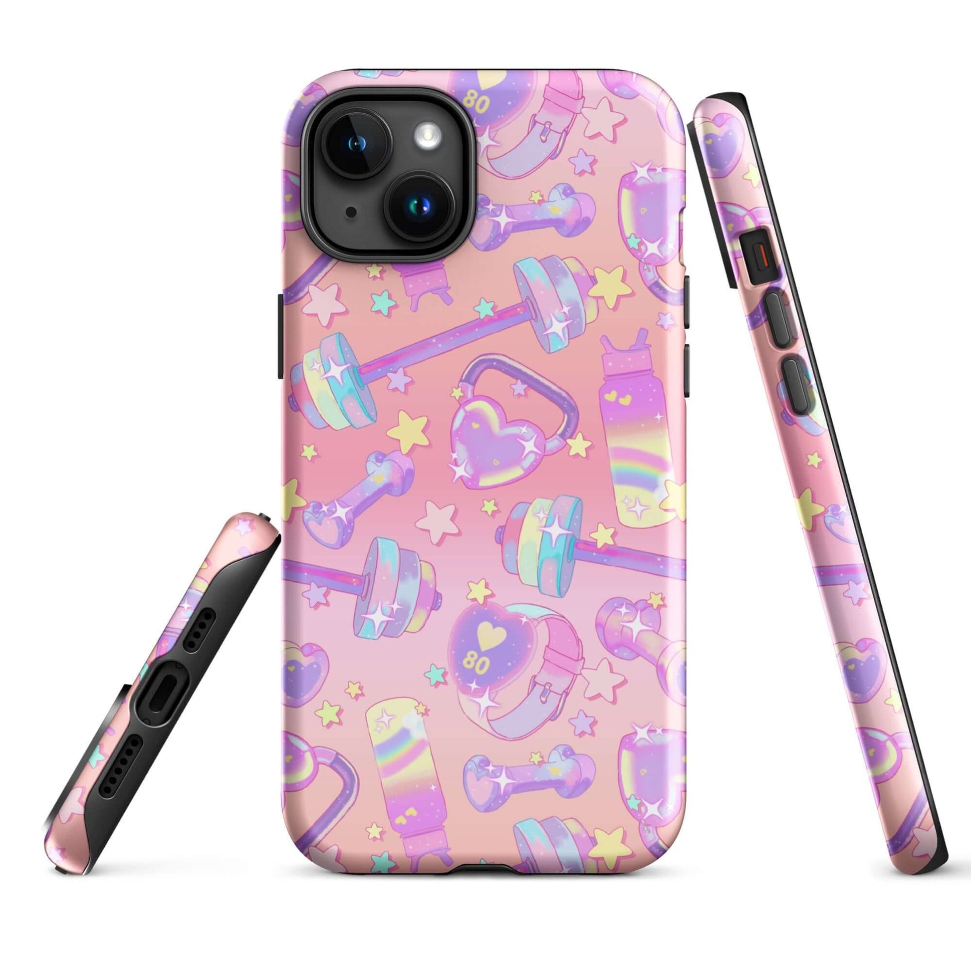 Protect your phone in style with the Glitter Gains iPhone® Tough Case featuring a trendy design and durable layers.