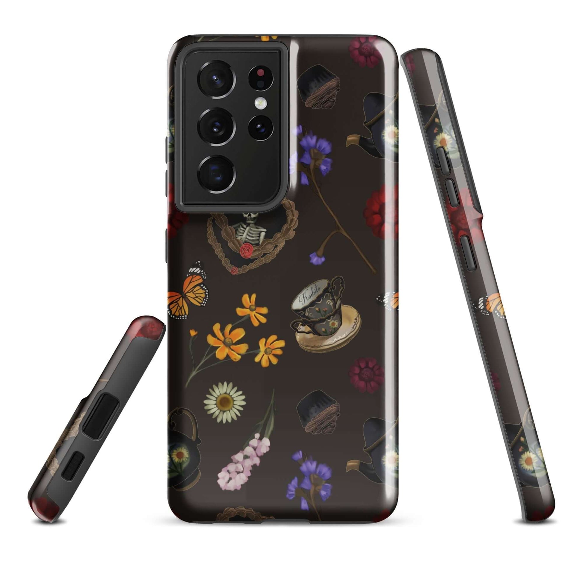 Gothic Tea Time Samsung® Tough Case featuring floral and vintage designs for protection and style. Perfect for your phone!