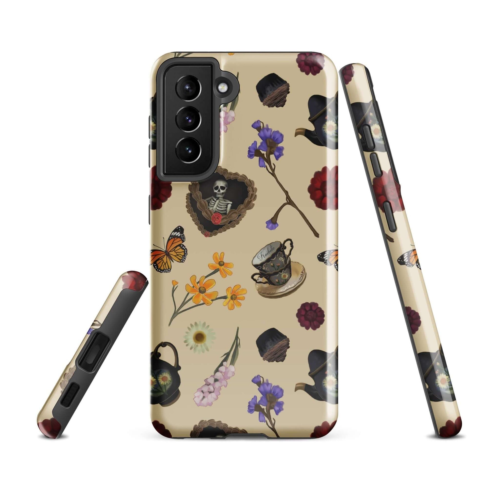 Gothic Tea Time Samsung® Tough Case features stunning artwork, offering durability and style for your phone protection.