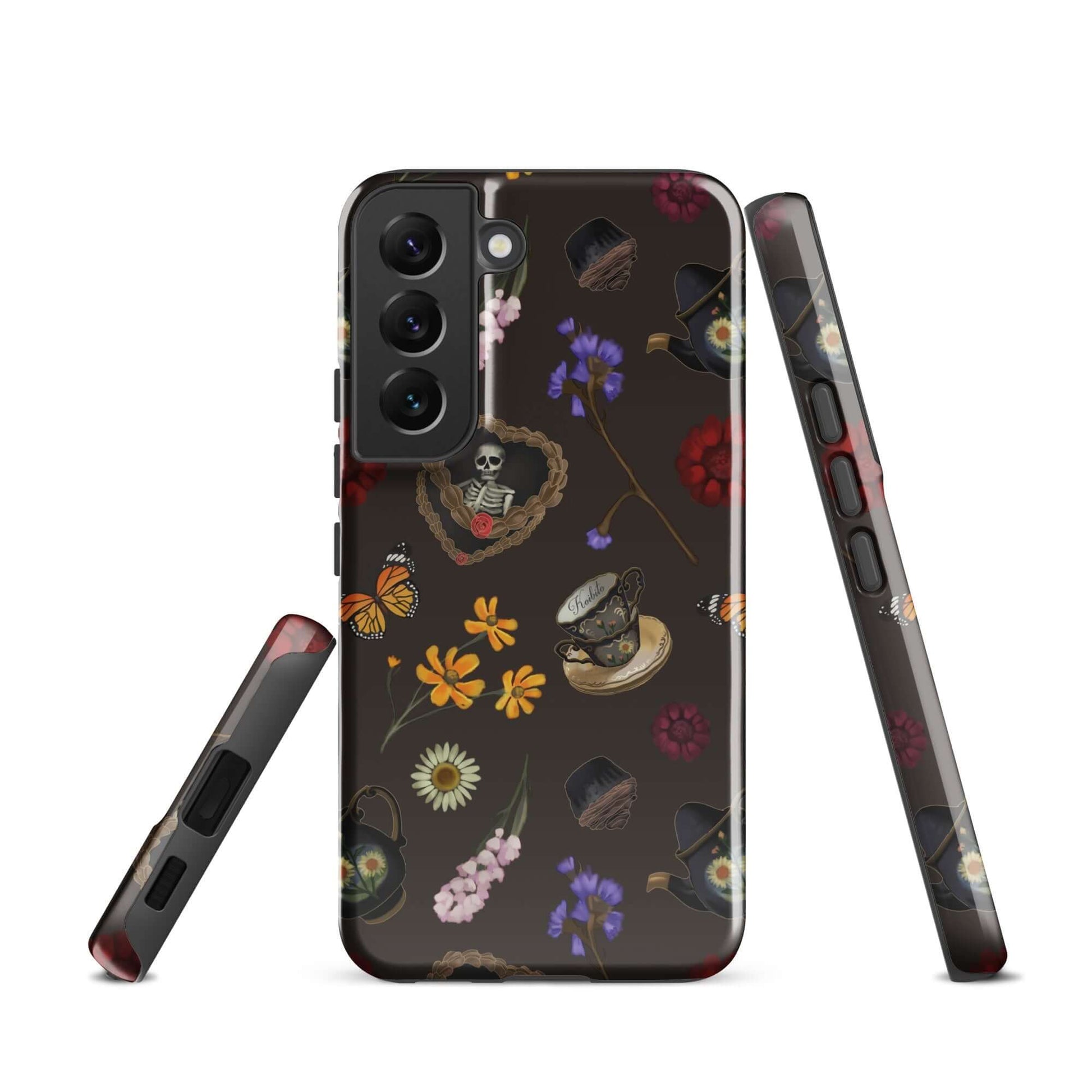 Gothic Tea Time Samsung® Tough Case features artistic design, offering impact protection for your phone with style.